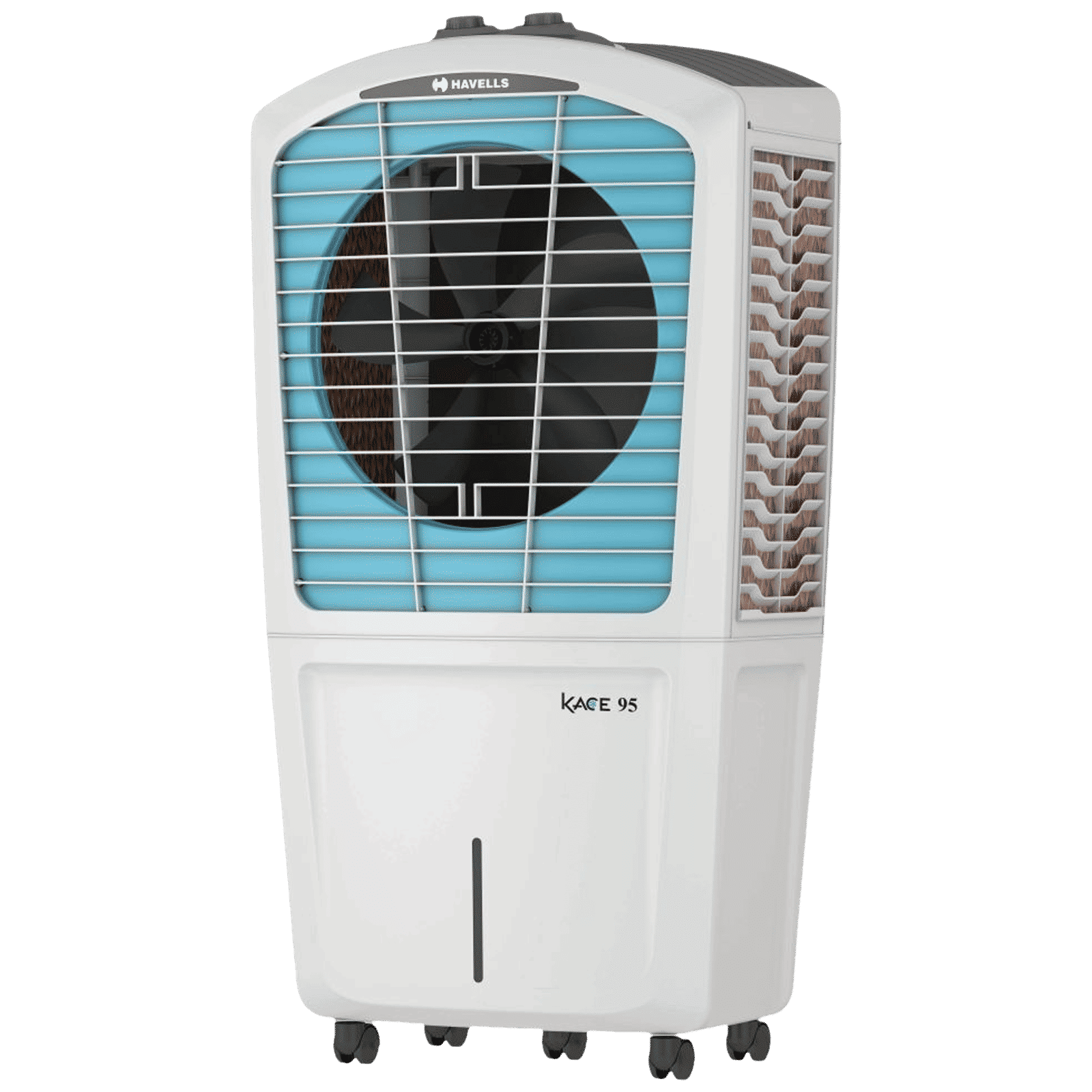 HAVELLS Kace 95 Litres Desert Air Cooler with Inverter Compatible (3 Side Chill Drip Technology, White & Blue)_9