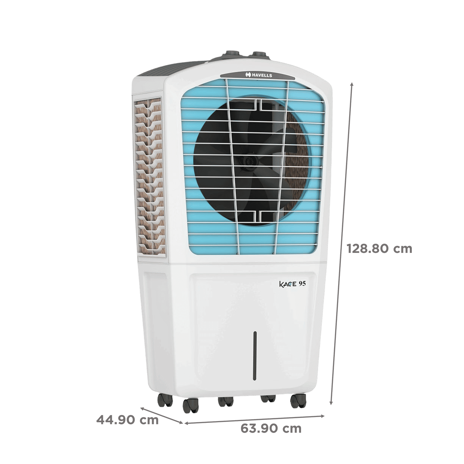 HAVELLS Kace 95 Litres Desert Air Cooler with Inverter Compatible (3 Side Chill Drip Technology, White & Blue)_2