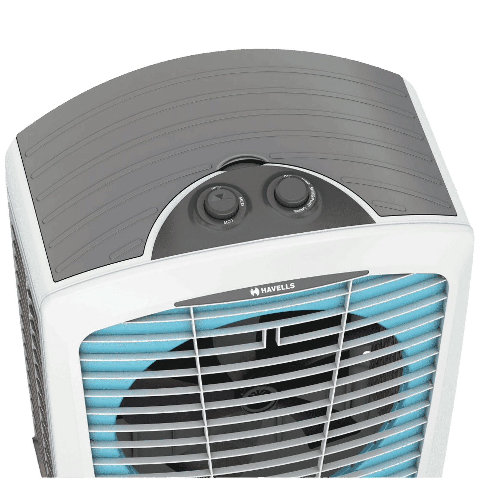 HAVELLS Kace 95 Litres Desert Air Cooler with Inverter Compatible (3 Side Chill Drip Technology, White & Blue)_5