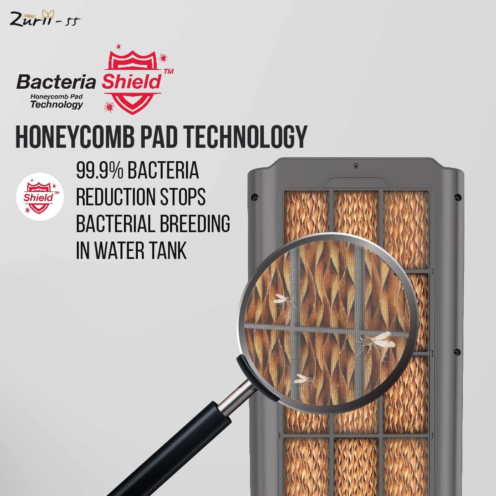 HAVELLS Zurii 55 Litres Tower Air Cooler with Inverter Compatible (Ionizer Air Cleaning Technology, Black & Grey)_12