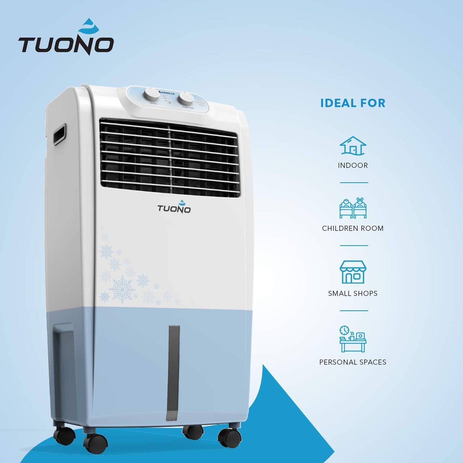 HAVELLS Tuono 18 Litres Personal Air Cooler with Inverter Compatible (Thermal Overload Protection, White & Light Blue)_7
