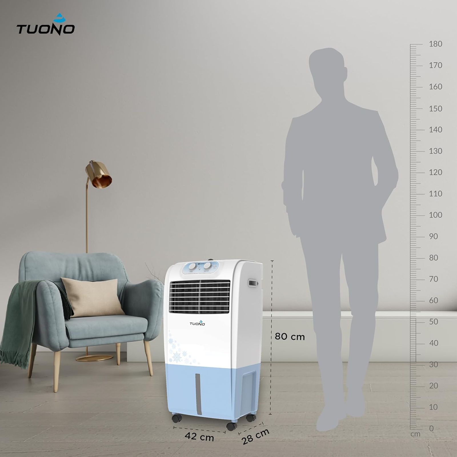 HAVELLS Tuono 18 Litres Personal Air Cooler with Inverter Compatible (Thermal Overload Protection, White & Light Blue)_9