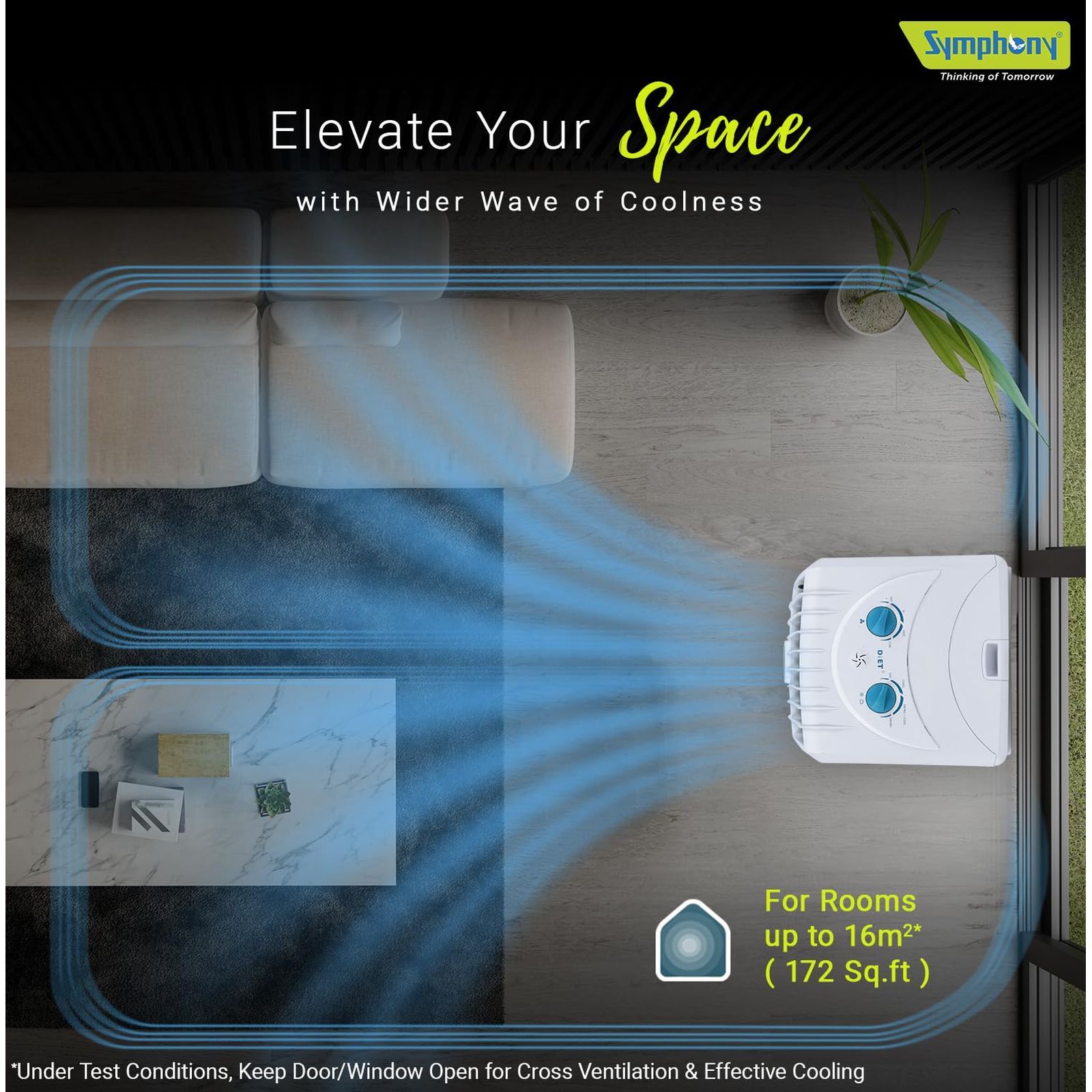 Symphony Diet 50T 50 Litres Tower Air Cooler with i-Pure Technology (Cool Flow Dispenser, White)_11