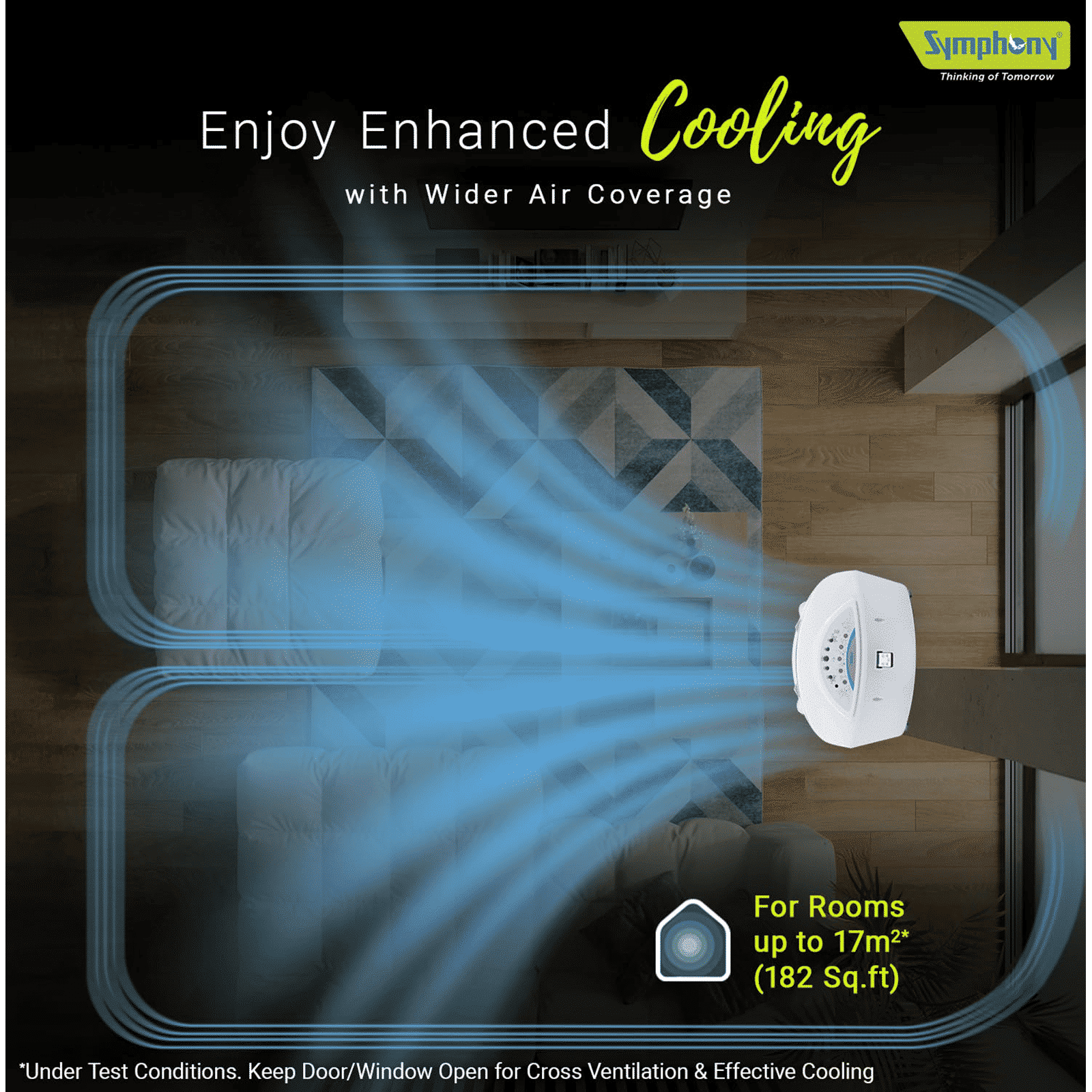 Symphony HiCool 45i 45 Litres Room Air Cooler with Multi-Function Remote (Touch Control Panel, White)_12