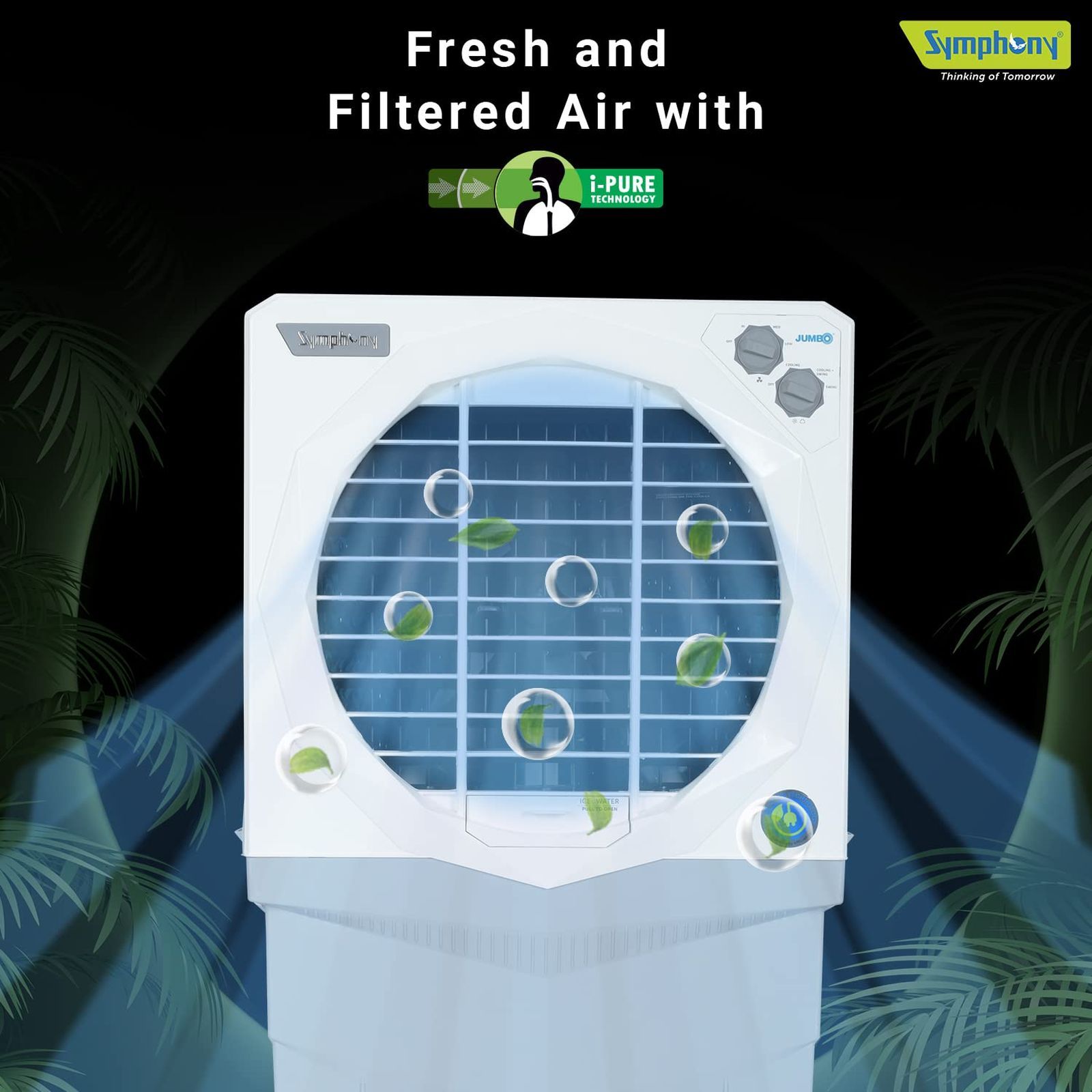 Symphony Jumbo 75XL+ 75 Litres Desert Air Cooler with Whisper-Quiet Operation (Cool Flow Dispenser, White)_12