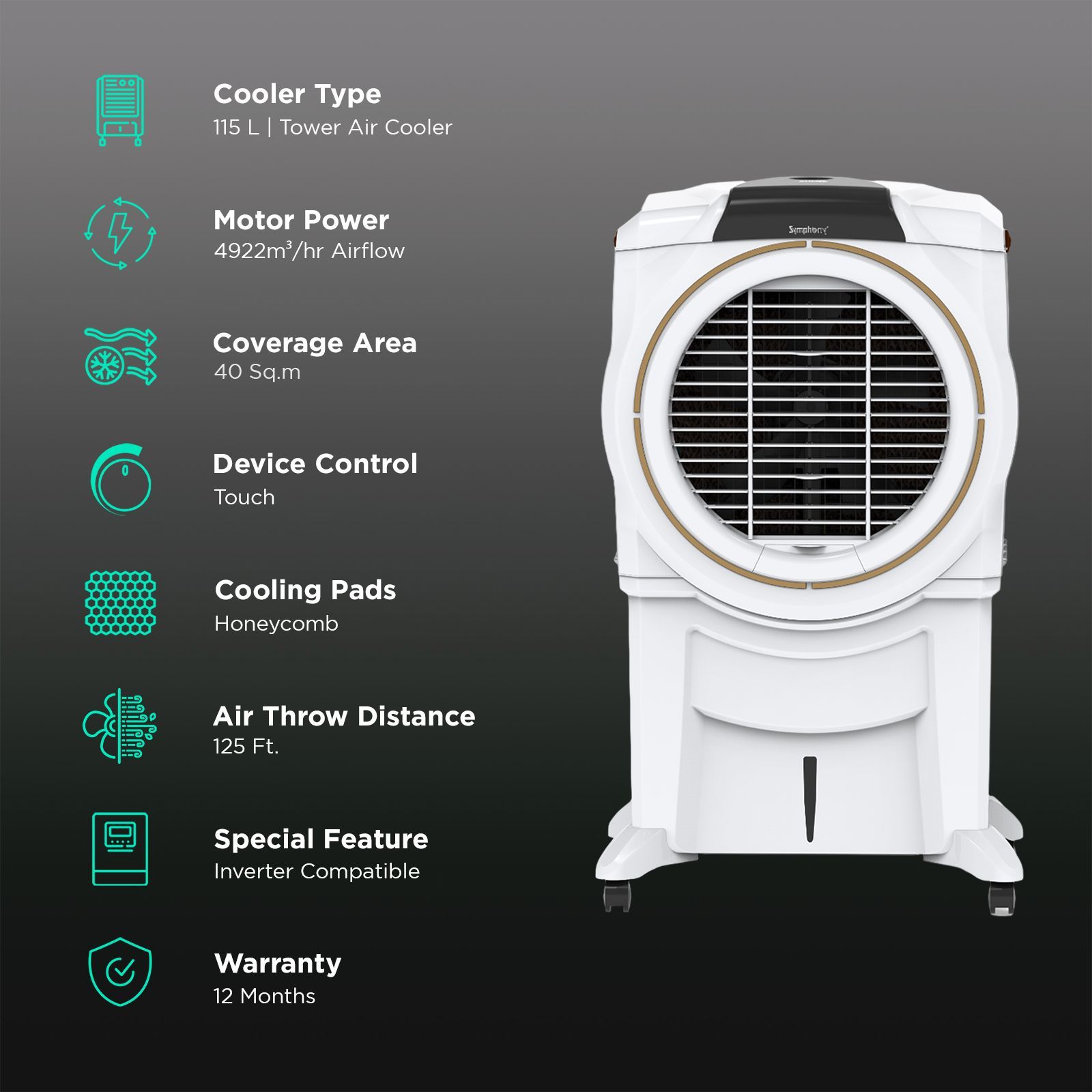 Symphony Sumo 115 Litres Tower Air Cooler with CFD Technology (Powerful Air Fan, White)_3