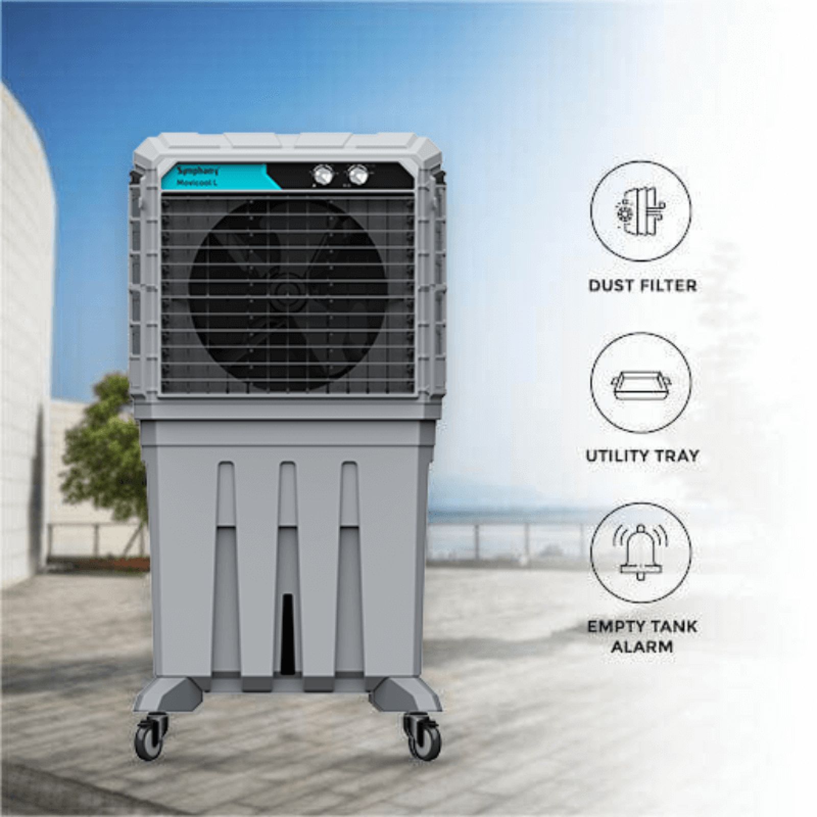 Symphony Movicool L 200i 200 Litres Commercial Air Cooler with Multi-Function Remote (Dust Filter, Grey) Symphony Movicool L 200i 200 Litres Commercial Air Cooler with Multi-Function Remote (Dust Filter, Grey)_10