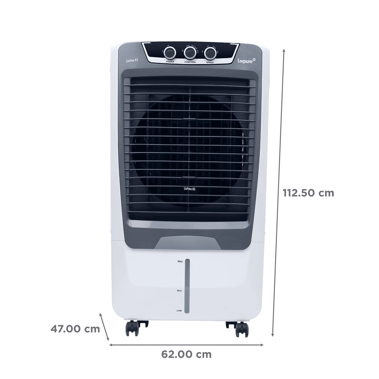 Livpure Livfree 65 Litres Desert Air Cooler with 4 Way Louver Movement (Thermal Overload Protection, White & Grey)_2