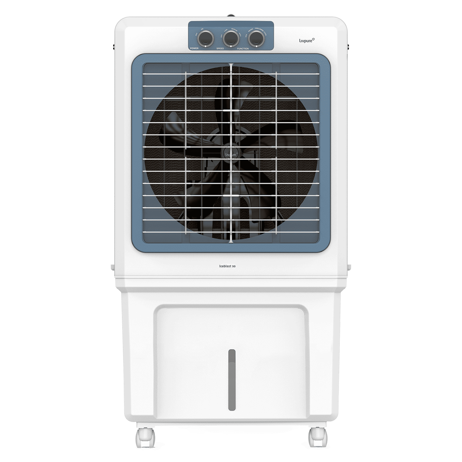 Livpure Ice Blast 90 Litres Desert Air Cooler with Temperature Overload Protection (Inverter Compatible, White & Blue)_1