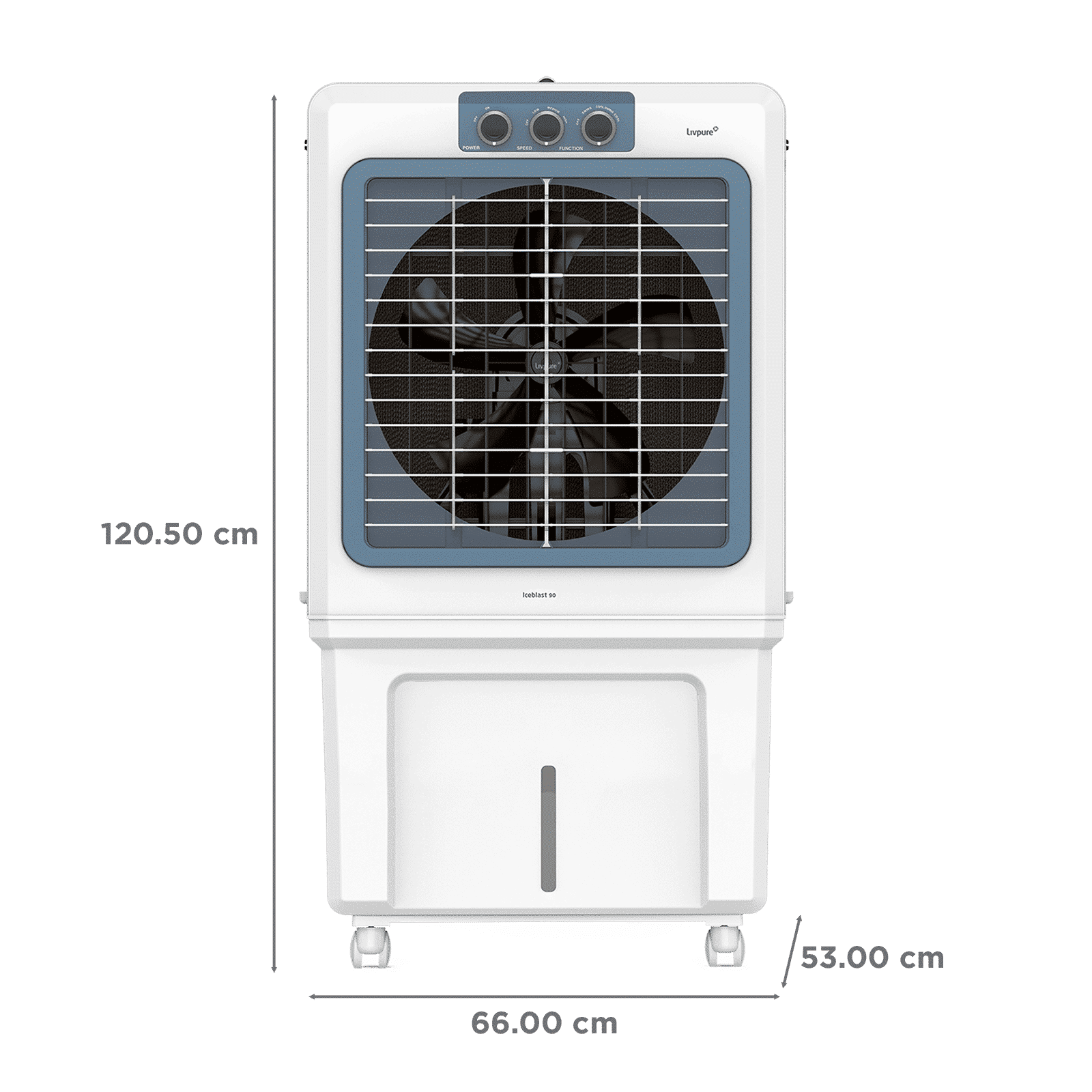 Livpure Ice Blast 90 Litres Desert Air Cooler with Temperature Overload Protection (Inverter Compatible, White & Blue)_2