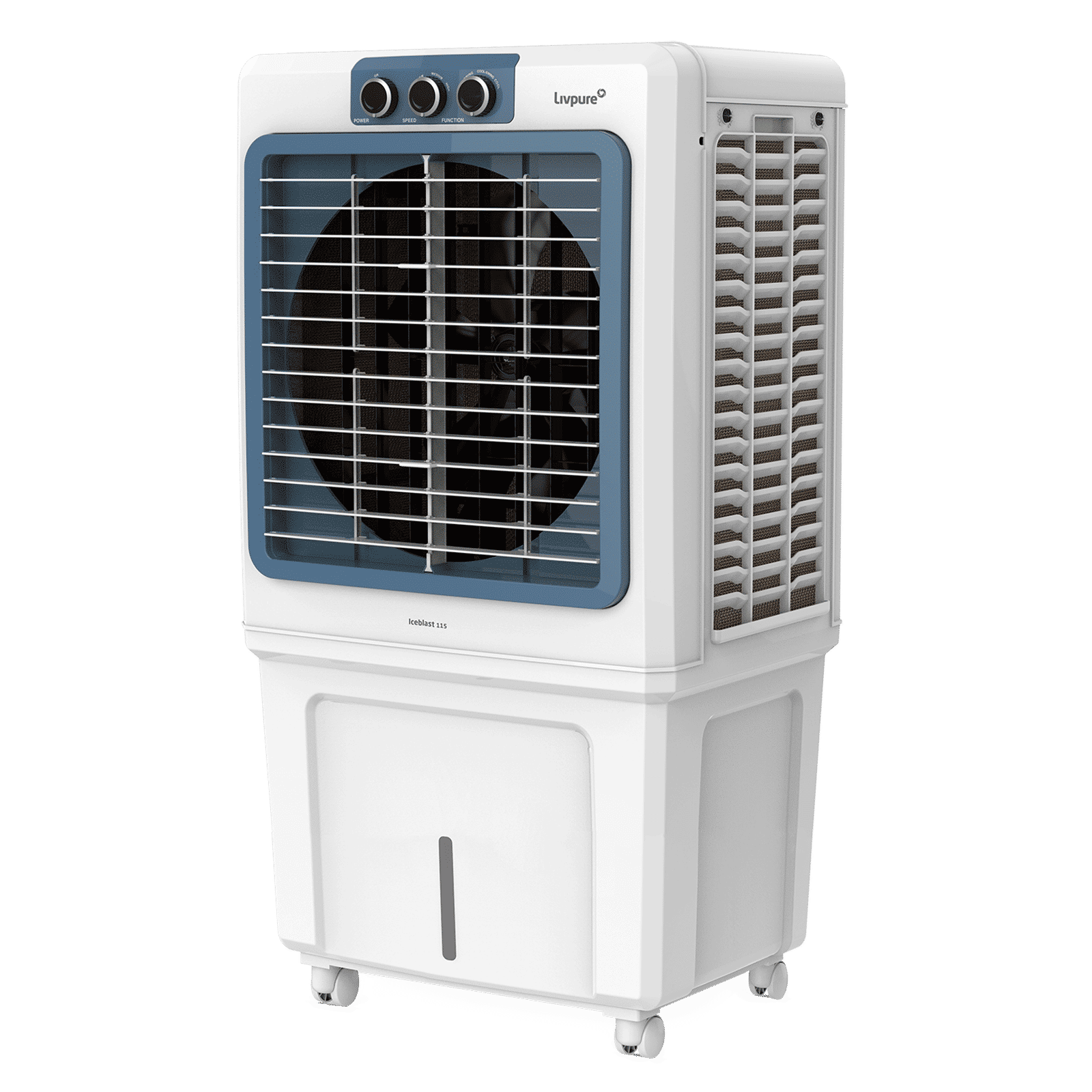 Livpure Ice Blast 115 Litres Desert Air Cooler with Temperature Overload Protection (Inverter Compatible, White & Blue)_8