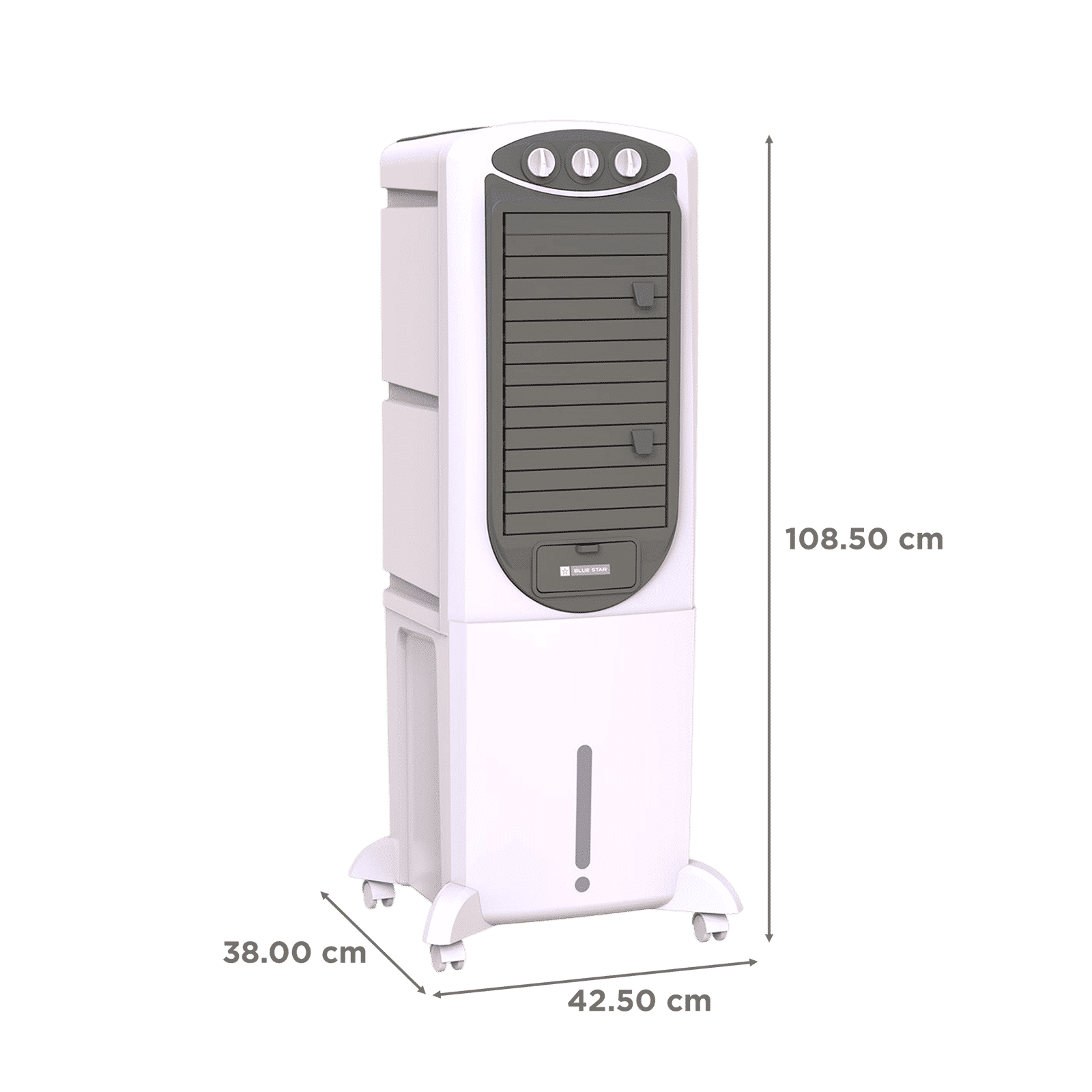 Blue Star PREMIA 35 Litres Tower Air Cooler with Anti-Microbial Property (Cross Drift Technology, White & Cool Grey)_2
