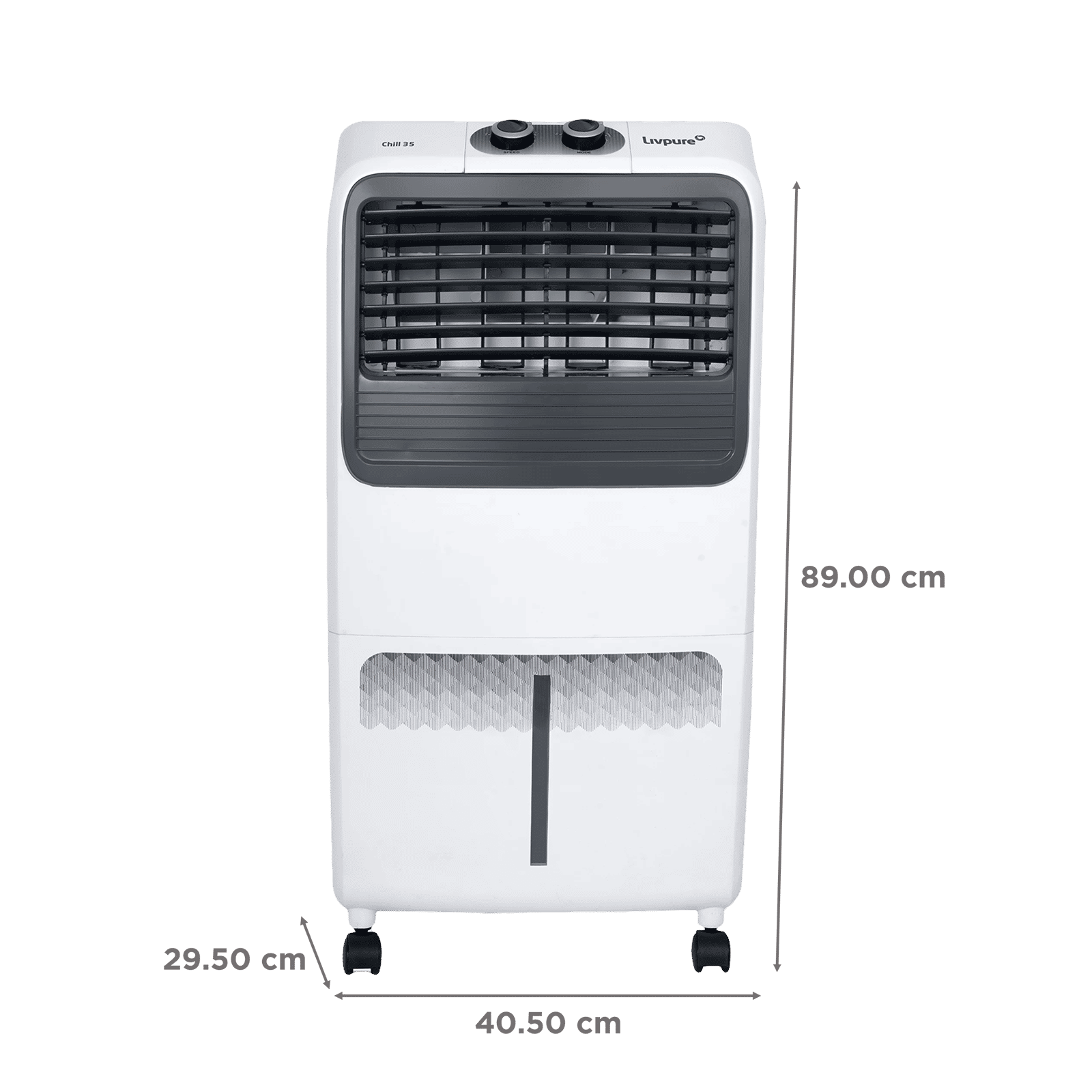 Livpure Chill 35 Litres Personal Air Cooler with Ice Chamber (Thermal Overload Protection, Grey & White)_2
