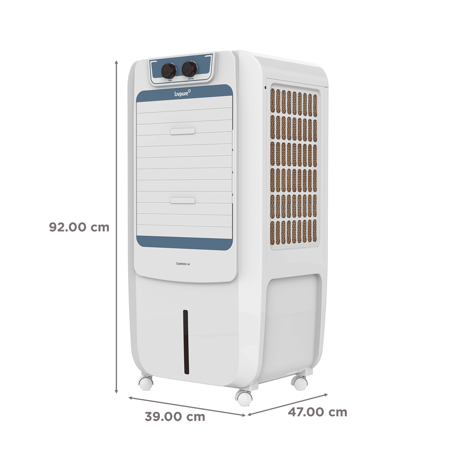 Livpure Coolmist 48 Litres Personal Air Cooler with Inverter Compatible (Thermal Overload Protection, White & Blue)_2