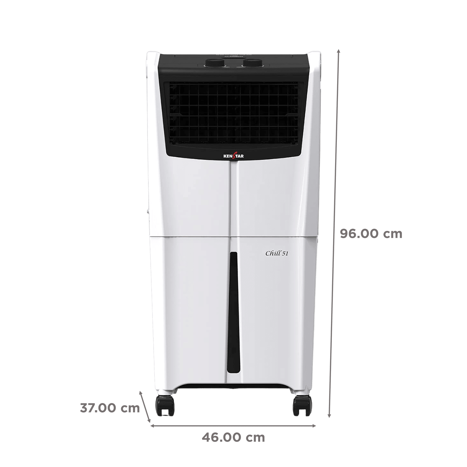 KENSTAR CHILL HC 51 Litres Personal Air Cooler with Quadraflow Technology (Inverter Compatible, Black & White) KENSTAR CHILL HC 51 Litres Personal Air Cooler with Quadraflow Technology (Inverter Compatible, Black & White)_2