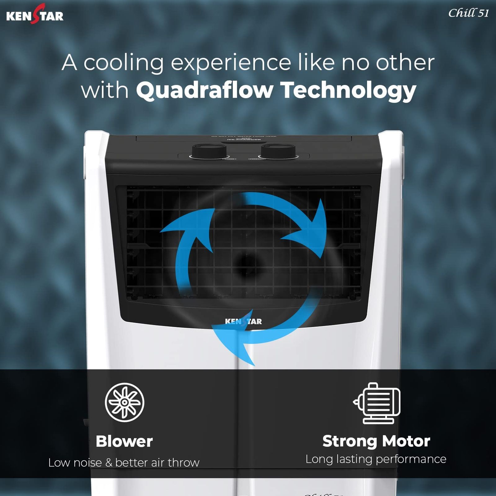 KENSTAR CHILL HC 51 Litres Personal Air Cooler with Quadraflow Technology (Inverter Compatible, Black & White) KENSTAR CHILL HC 51 Litres Personal Air Cooler with Quadraflow Technology (Inverter Compatible, Black & White)_6