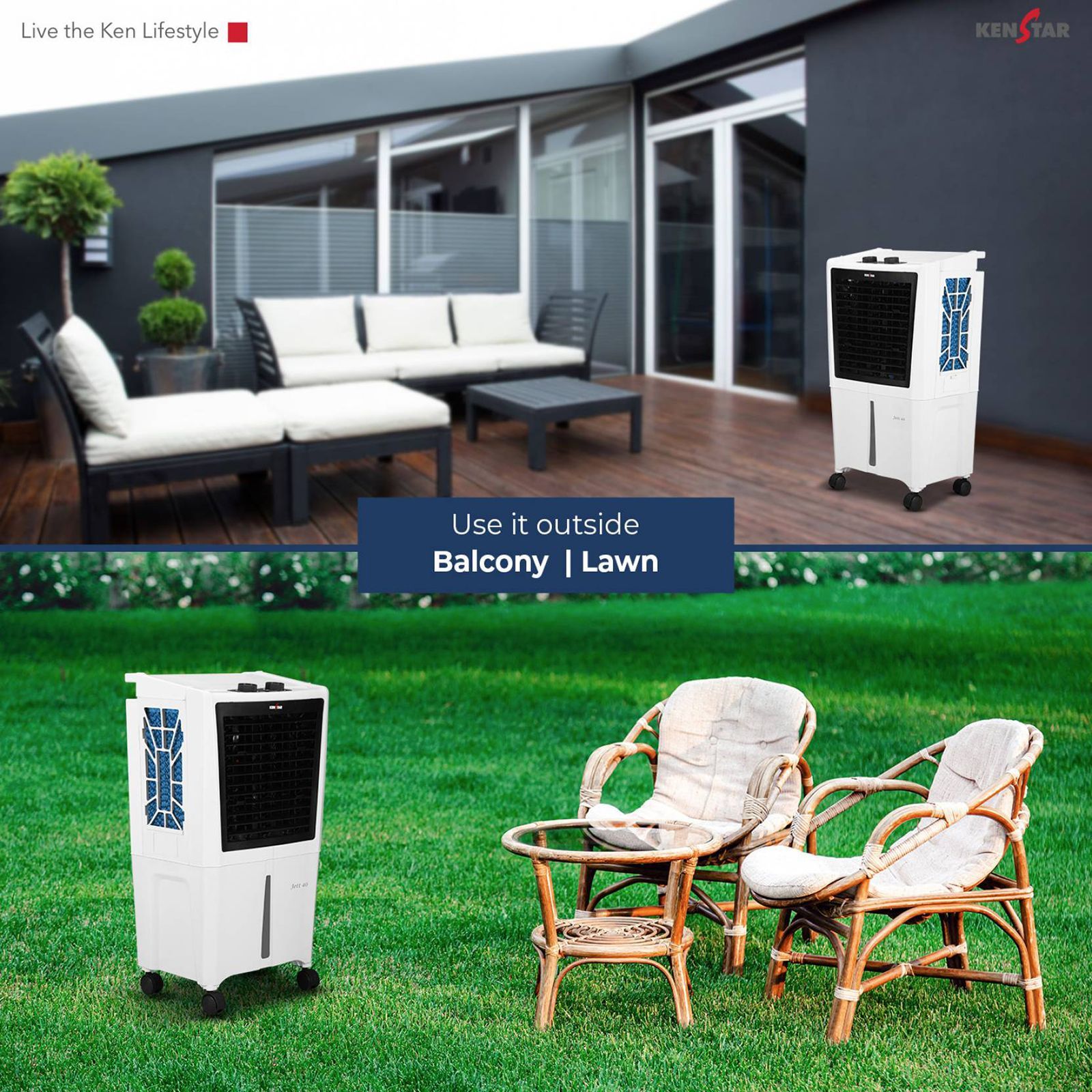 KENSTAR JETT HC 40 Litres Personal Air Cooler with Inverter Compatible (Motorised Louver Movement, White & Black) KENSTAR JETT HC 40 Litres Personal Air Cooler with Inverter Compatible (Motorised Louver Movement, White & Black)_7
