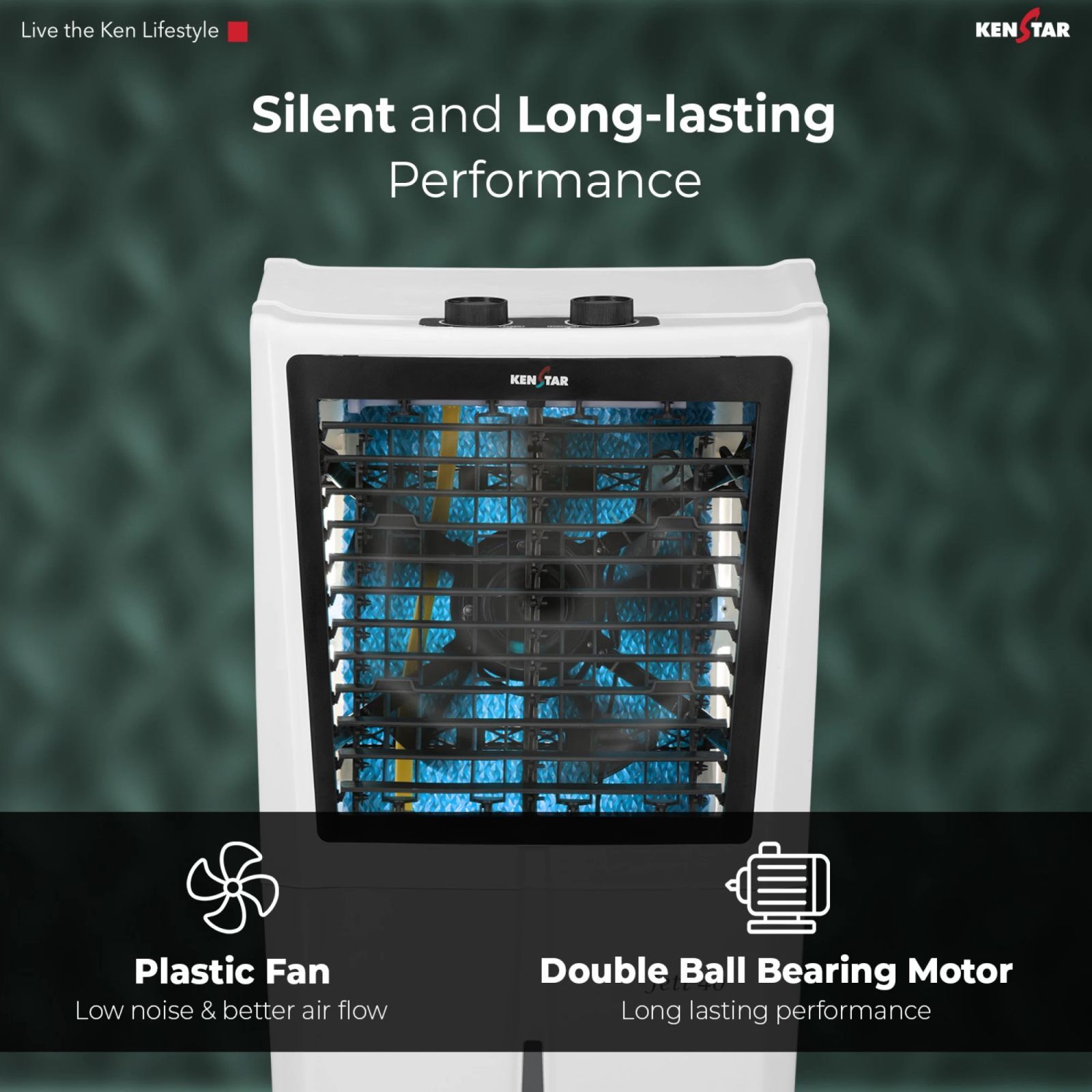 KENSTAR JETT HC 40 Litres Personal Air Cooler with Inverter Compatible (Motorised Louver Movement, White & Black) KENSTAR JETT HC 40 Litres Personal Air Cooler with Inverter Compatible (Motorised Louver Movement, White & Black)_9