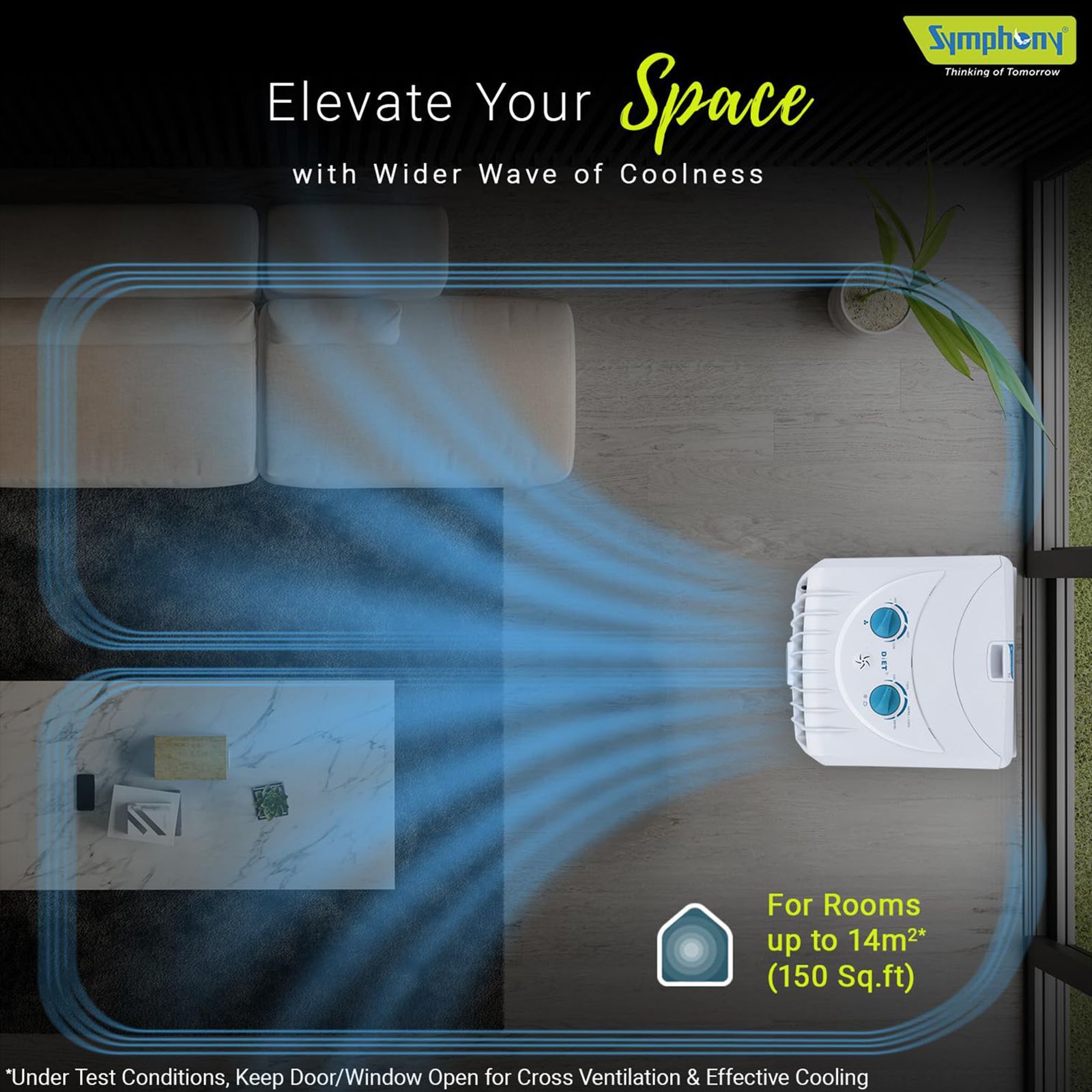 Symphony Diet 22T 22 Litres Personal Air Cooler with i-Pure Technology (Cool Flow Dispenser, White)_9