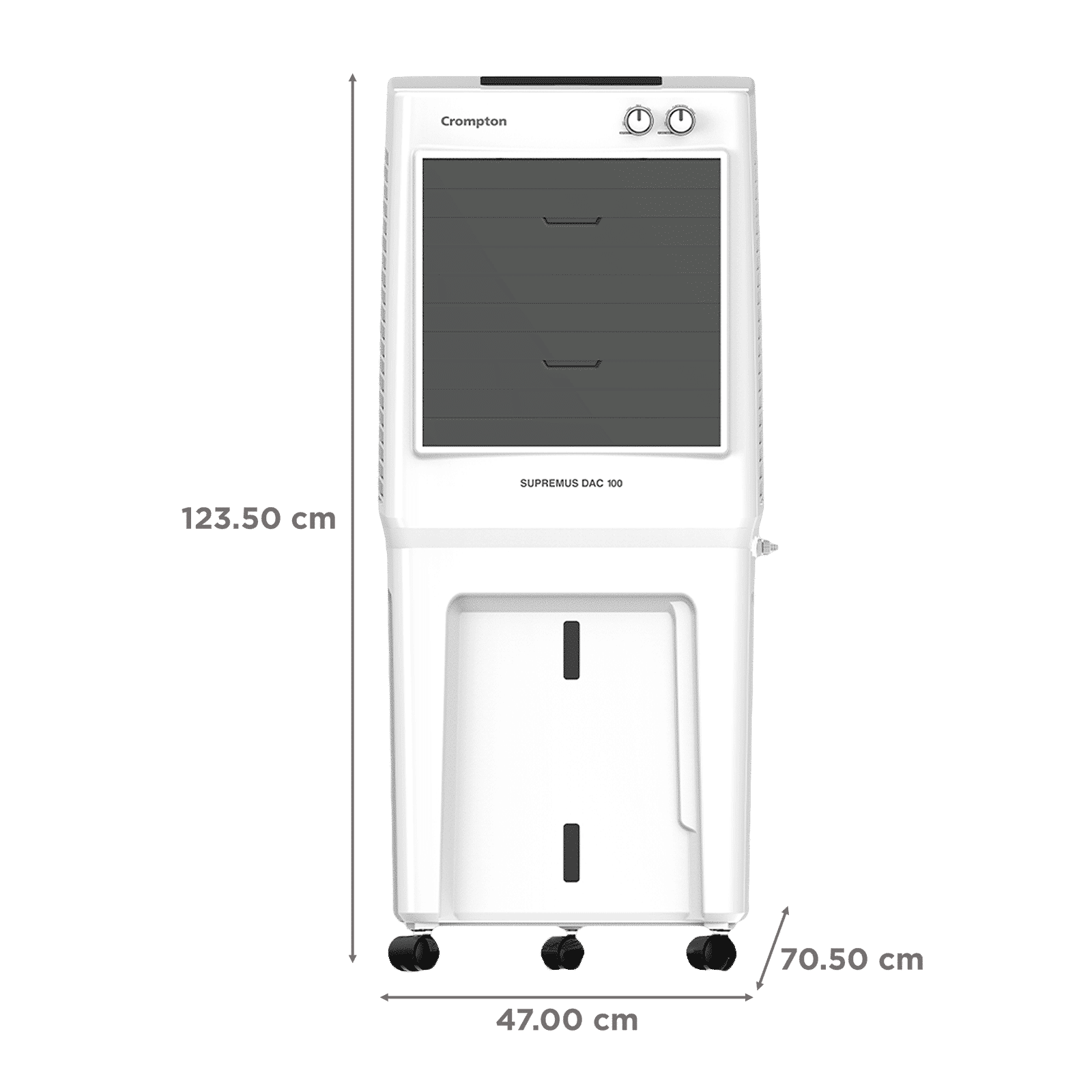 Crompton Supremus 100 Litres Desert Air Cooler (Honeycomb Pads, ACGC-SUPREMUS100, White and Black) Crompton Supremus 100 Litres Desert Air Cooler (Honeycomb Pads, ACGC-SUPREMUS100, White and Black)_2