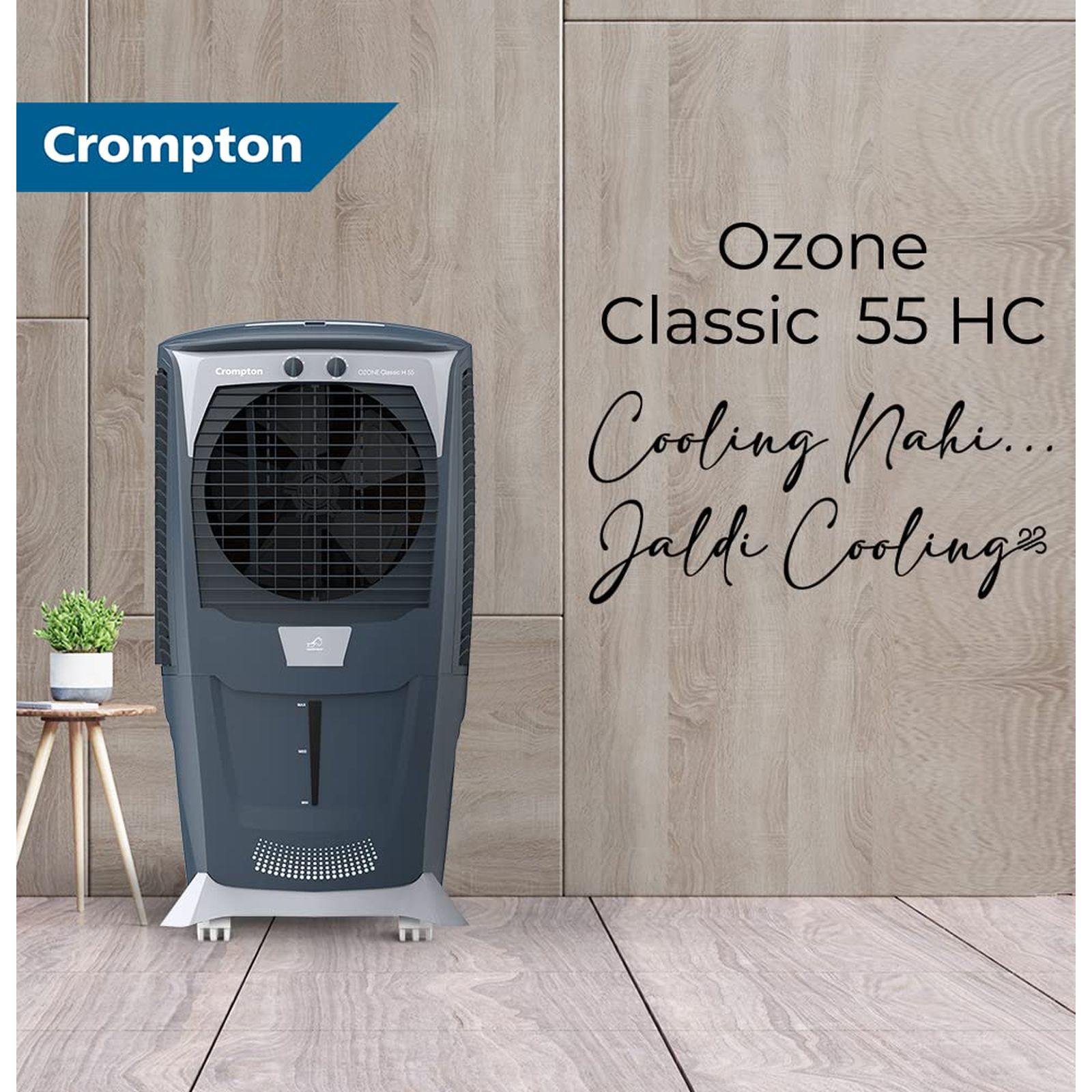 Crompton Ozone Classic H 55 Litres Desert Air Cooler with Overload Protection (Ice Chamber, Grey & White)_6