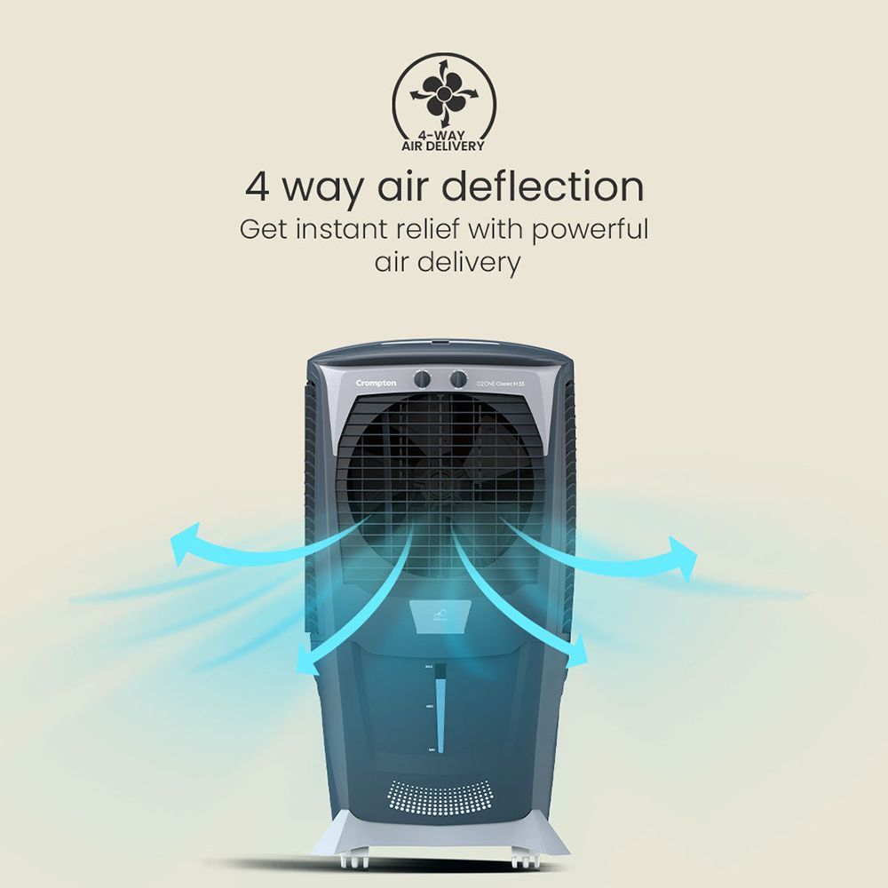 Crompton Ozone Classic H 55 Litres Desert Air Cooler with Overload Protection (Ice Chamber, Grey & White)_8