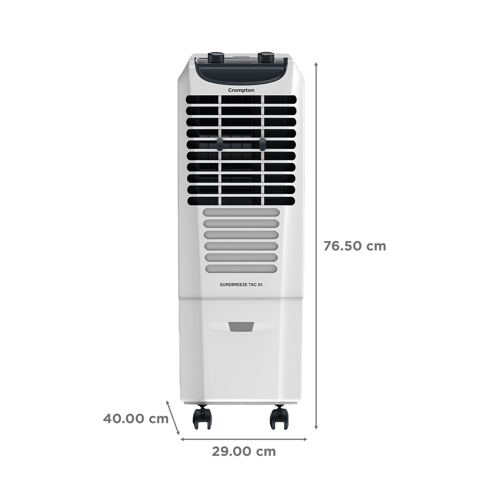 Crompton Surebreeze 24 Litres Tower Air Cooler with Overload Protection (4-Way Air Deflection, White & Black)_2