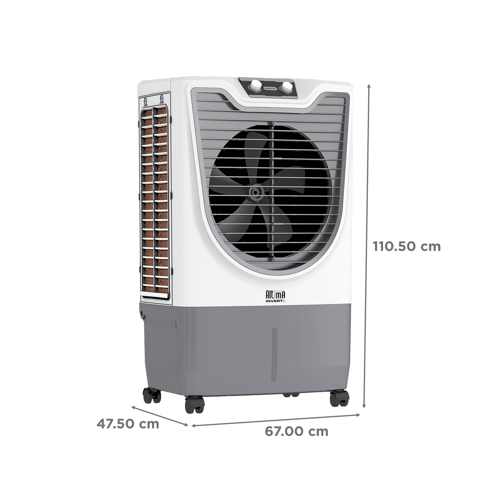 Havells Altima 70 Litres Desert Air Cooler with BLDC Inverter Technology (Ice Chamber, White & Grey)_2