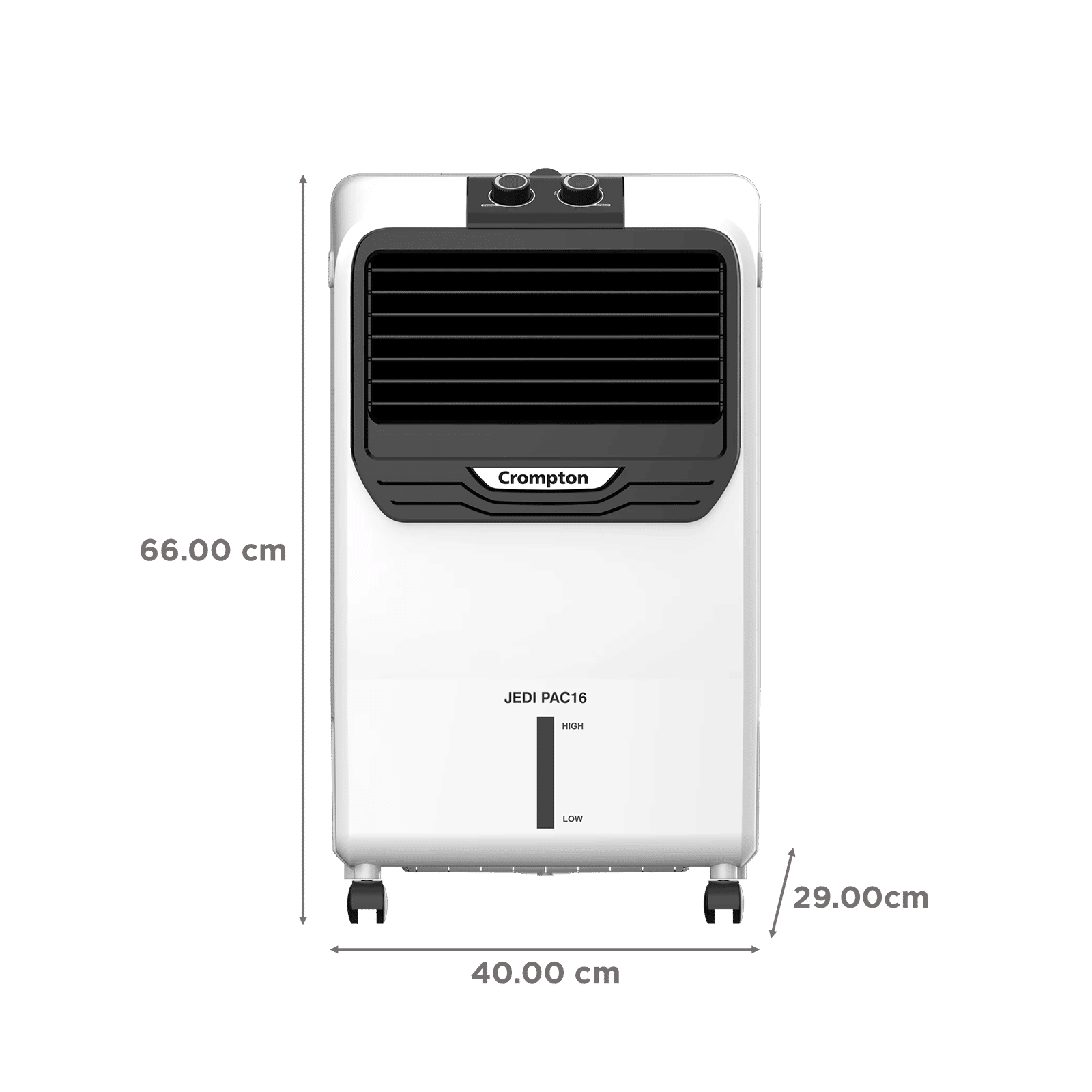 Crompton Jedi PAC 16 Litres Personal Air Cooler with Everlast Pump (4 Way Air Deflection, White & Black)_2