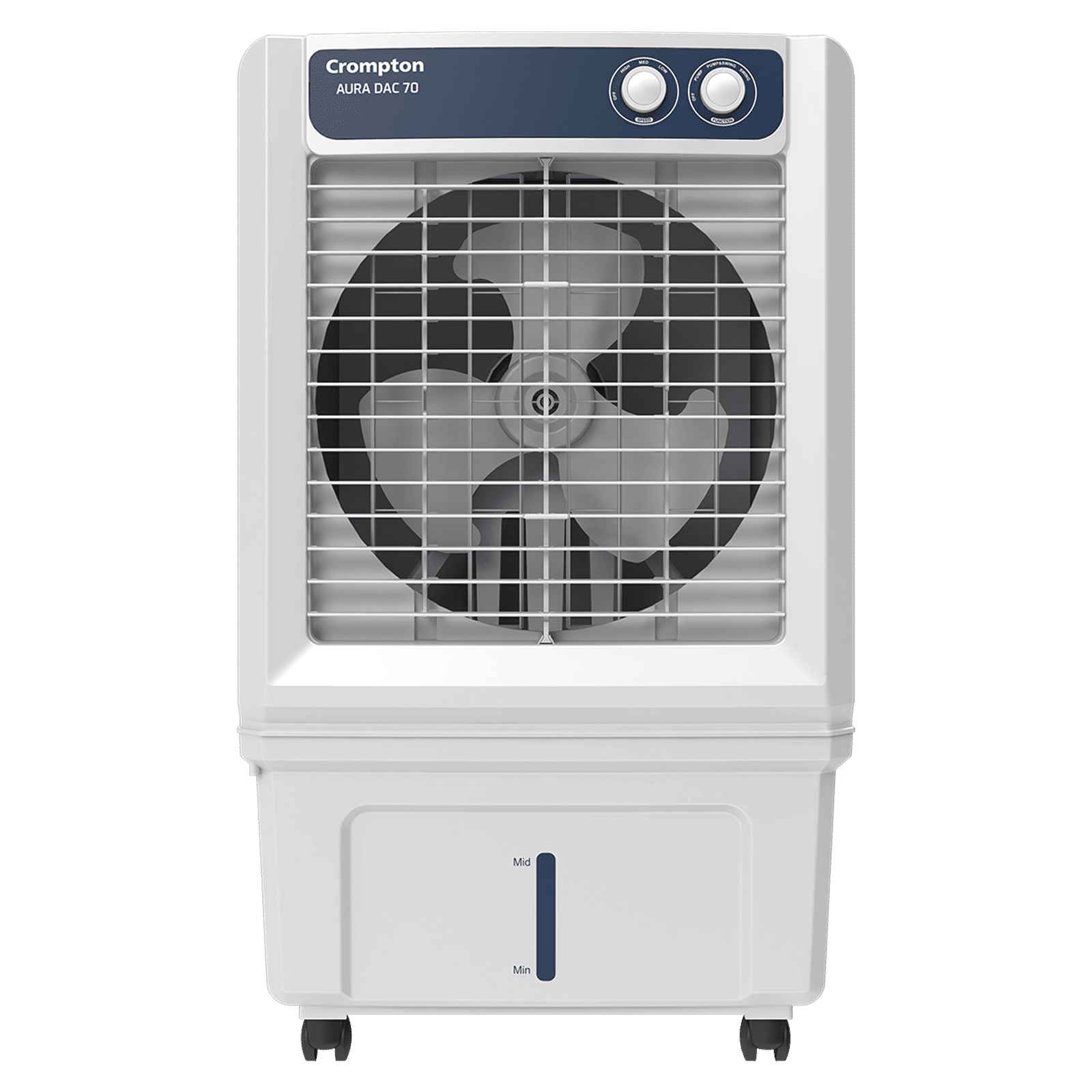 Crompton Aura 70 Litres Desert Air Cooler with Everlast Pump (Collasible Louvers, Indian Ink & While)_1