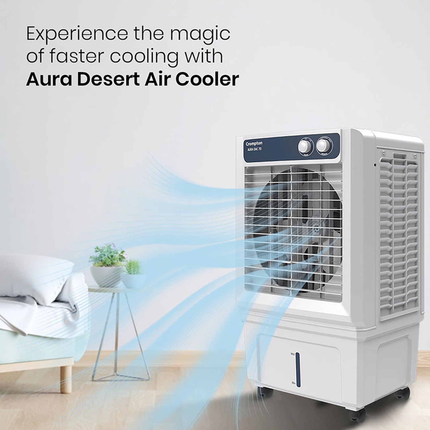 Crompton Aura 70 Litres Desert Air Cooler with Everlast Pump (Collasible Louvers, Indian Ink & While)_10