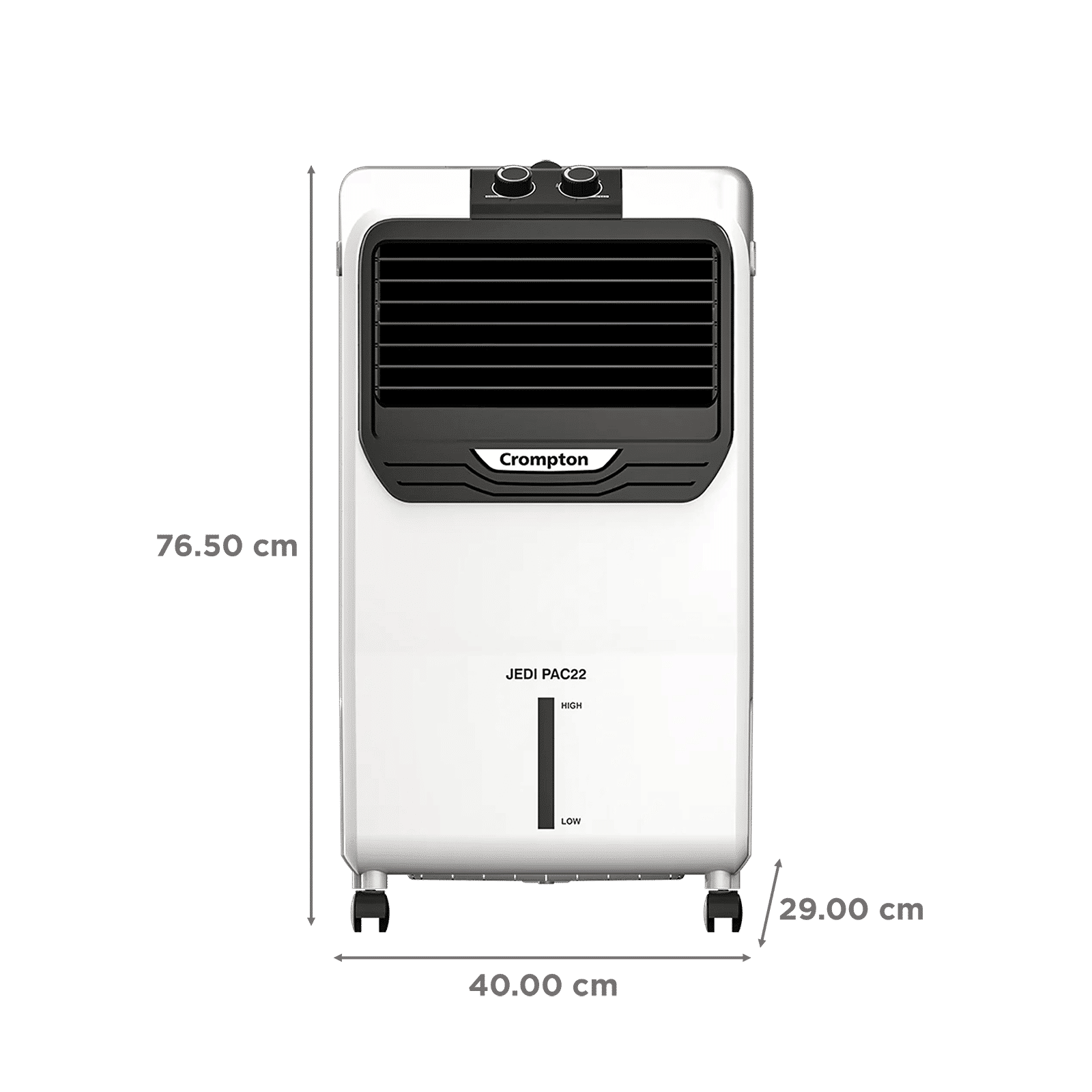 Crompton Jedi PAC 22 Litres Personal Air Cooler with Everlast Pump (4 Way Air Deflection, White & Black)_2