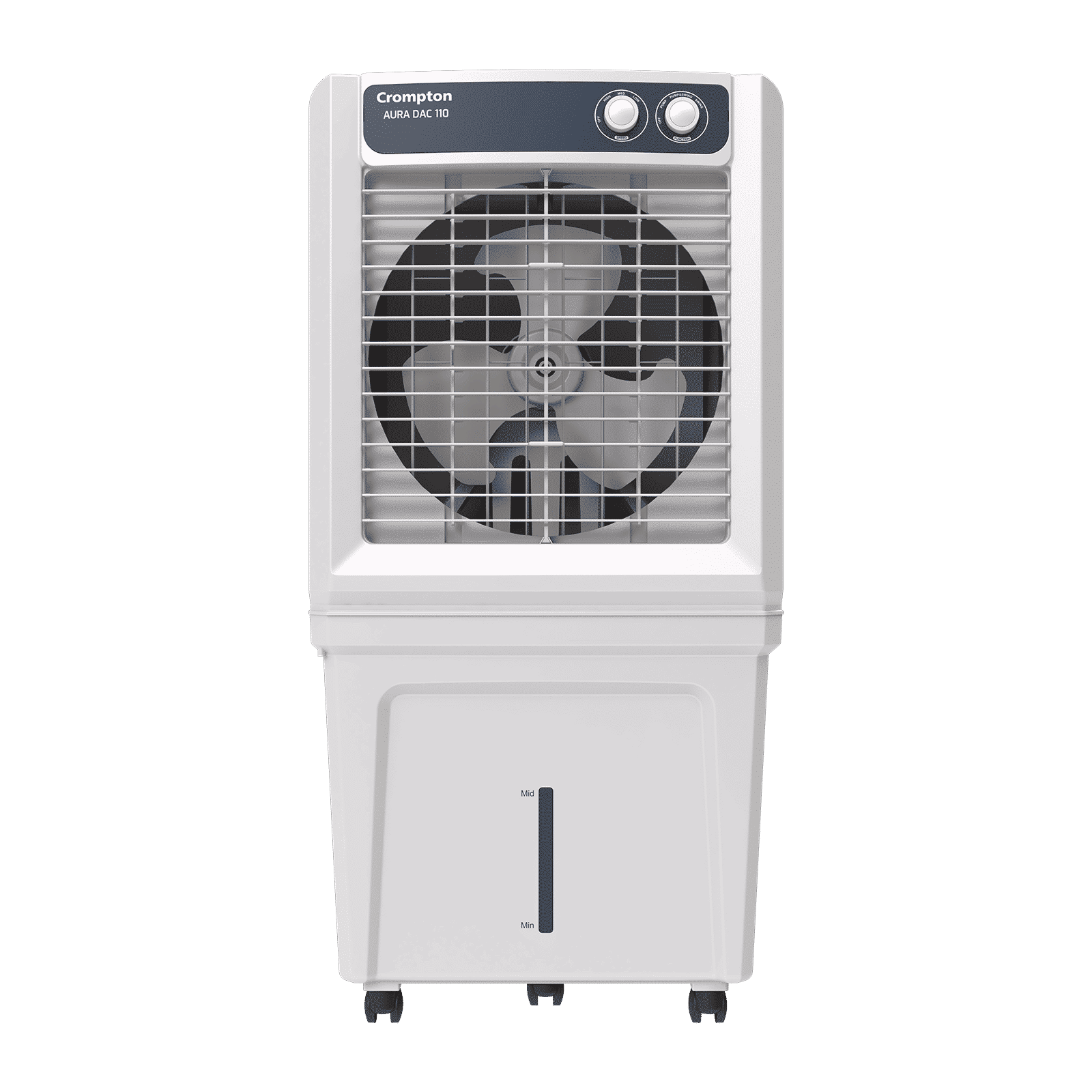 Crompton Aura 110 Litres Desert Air Cooler with Everlast Pump (Collasible Louvers, Indian Ink & While)_1