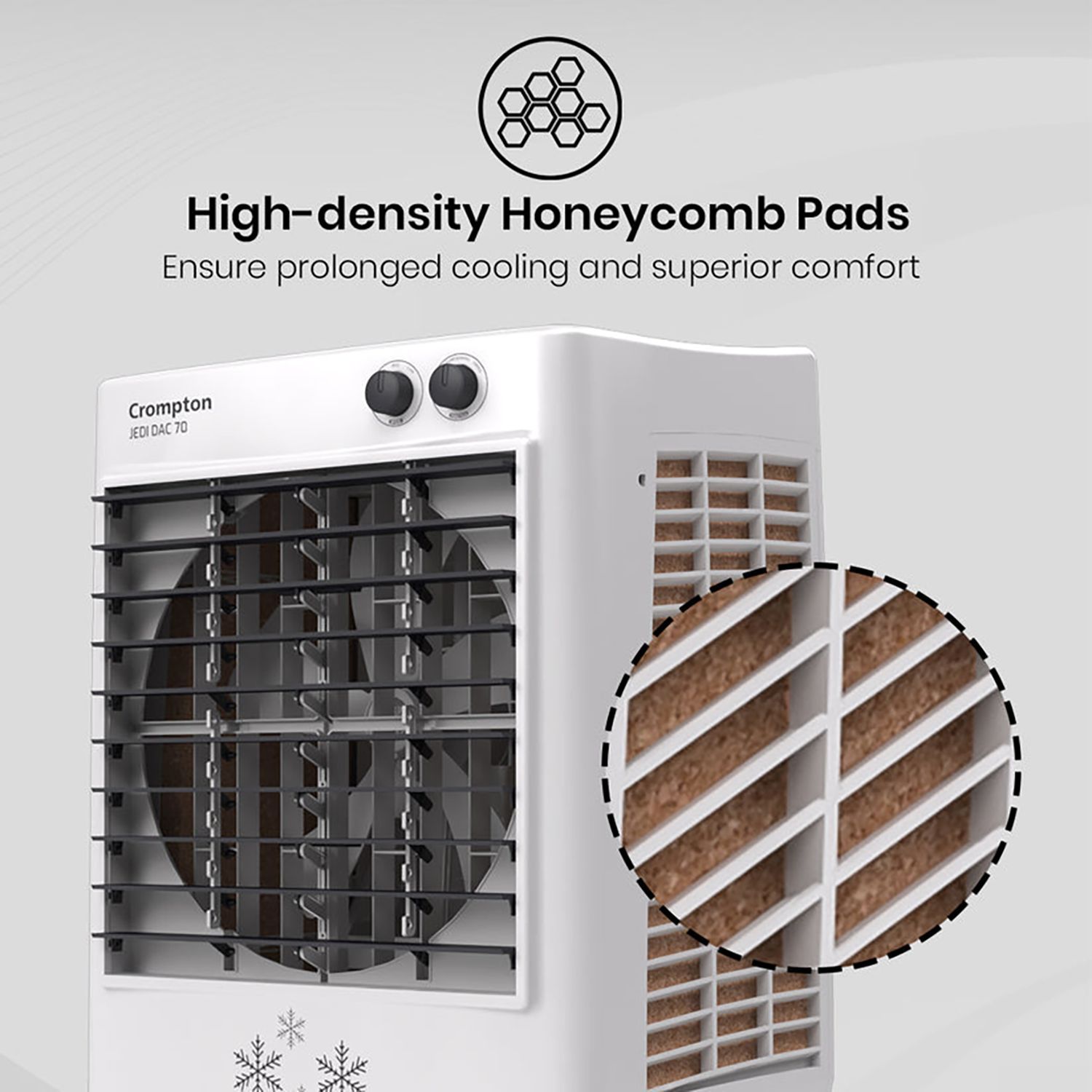 Crompton Jedi 70 Litres Desert Air Cooler with Everlast Pump (Fully Collasible Louvers, Black & White)_13