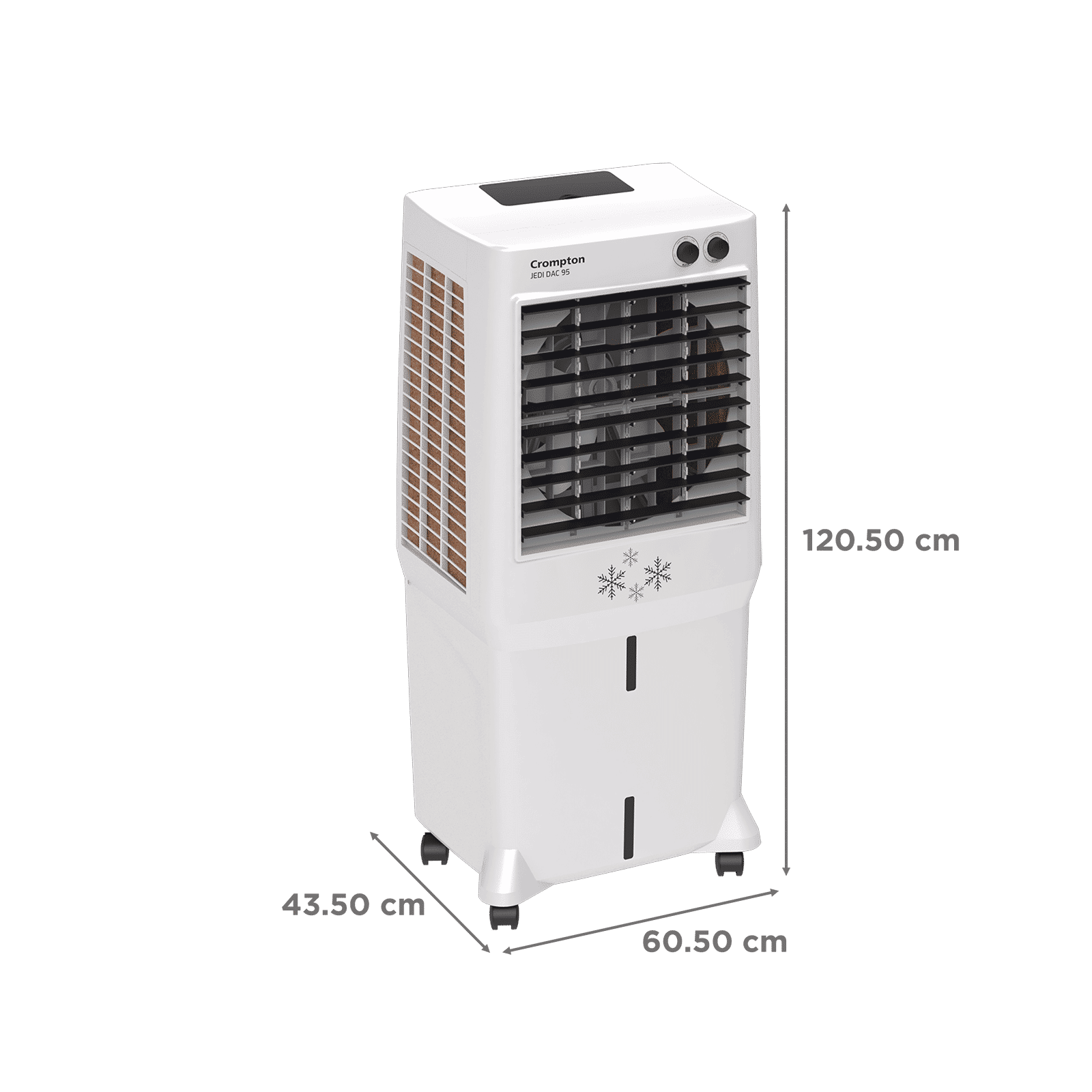 Crompton Jedi 95 Litres Desert Air Cooler with Everlast Pump (Fully Collasible Louvers, Black & White)_2