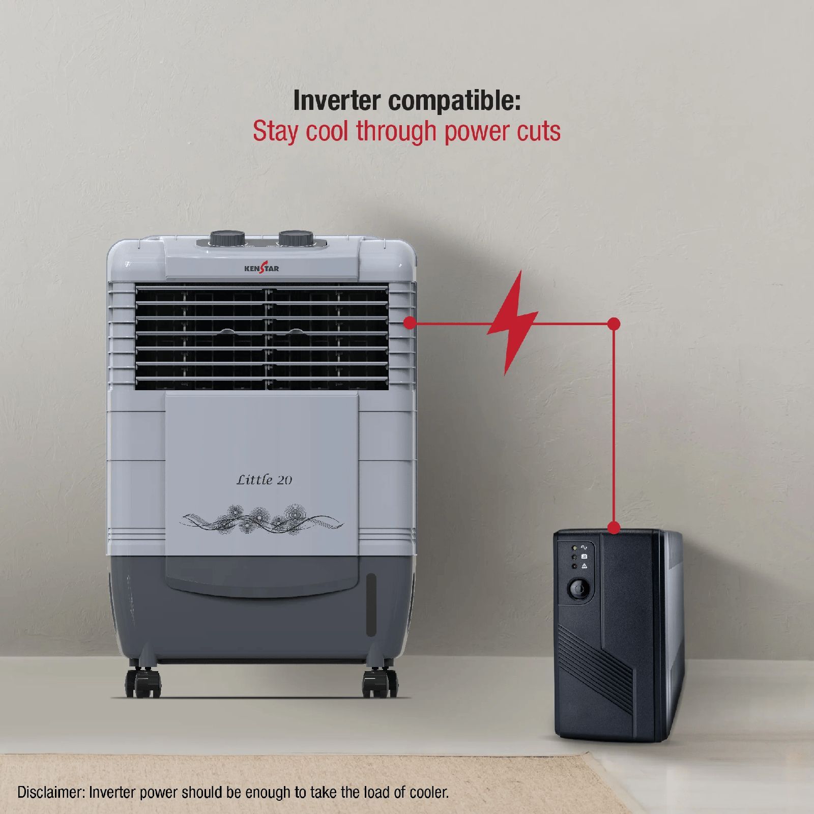 KENSTAR Little HC 20 Litres Personal Air Cooler with Quadra Flow Technology (Dust Filter, Grey)_4