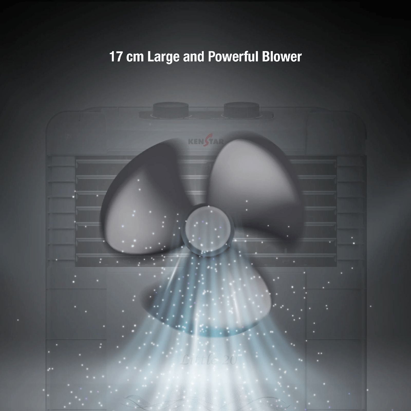 KENSTAR Little HC 20 Litres Personal Air Cooler with Quadra Flow Technology (Dust Filter, Grey)_8