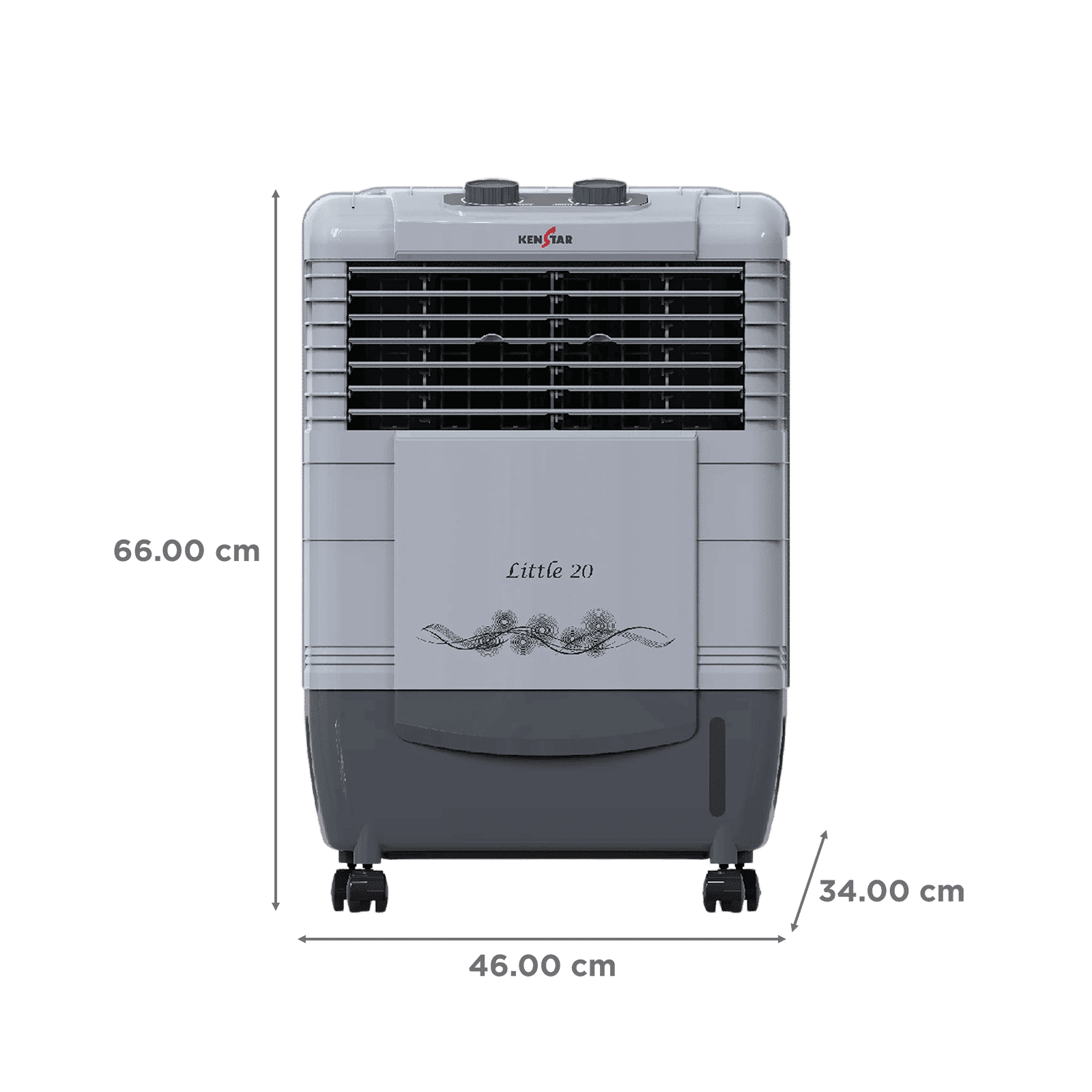KENSTAR Little HC 20 Litres Personal Air Cooler with Quadra Flow Technology (Dust Filter, Grey)_2