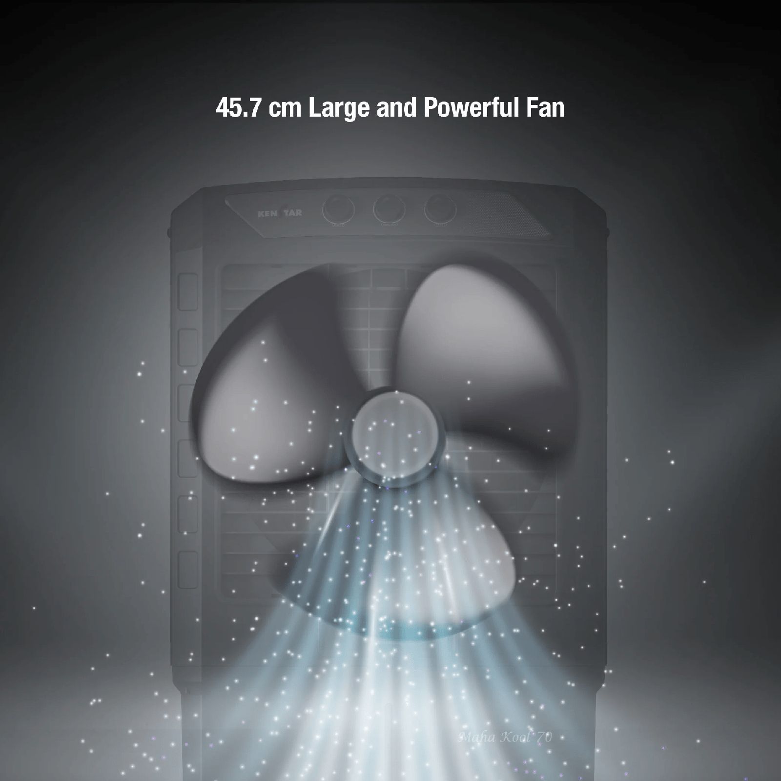 KENSTAR Mahakool HC 70 Litres Desert Air Cooler with Quadra Flow Technology (Inverter Compatible, Grey)_8