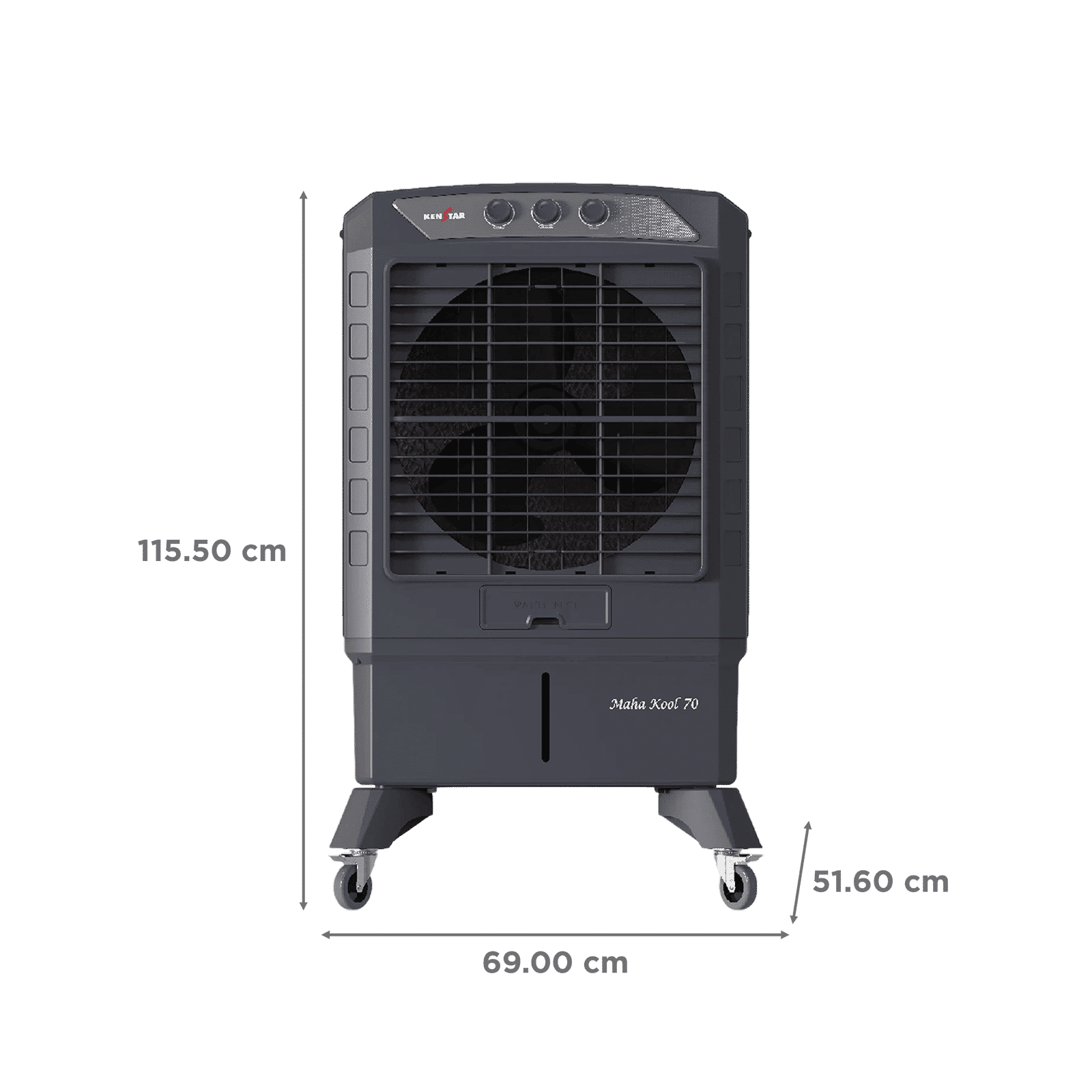KENSTAR Mahakool HC 70 Litres Desert Air Cooler with Quadra Flow Technology (Inverter Compatible, Grey)_2