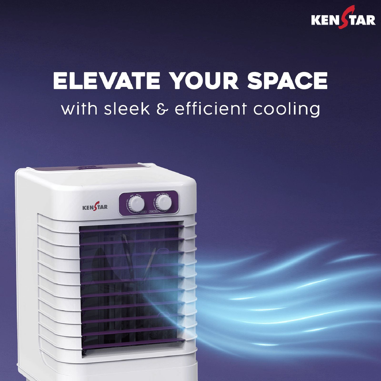 KENSTAR Pulse HC 20 Litres Personal Air Cooler with Double Ball Bearing Motor (Collapsible Louvres, White) KENSTAR Pulse HC 20 Litres Personal Air Cooler with Double Ball Bearing Motor (Collapsible Louvres, White)_5