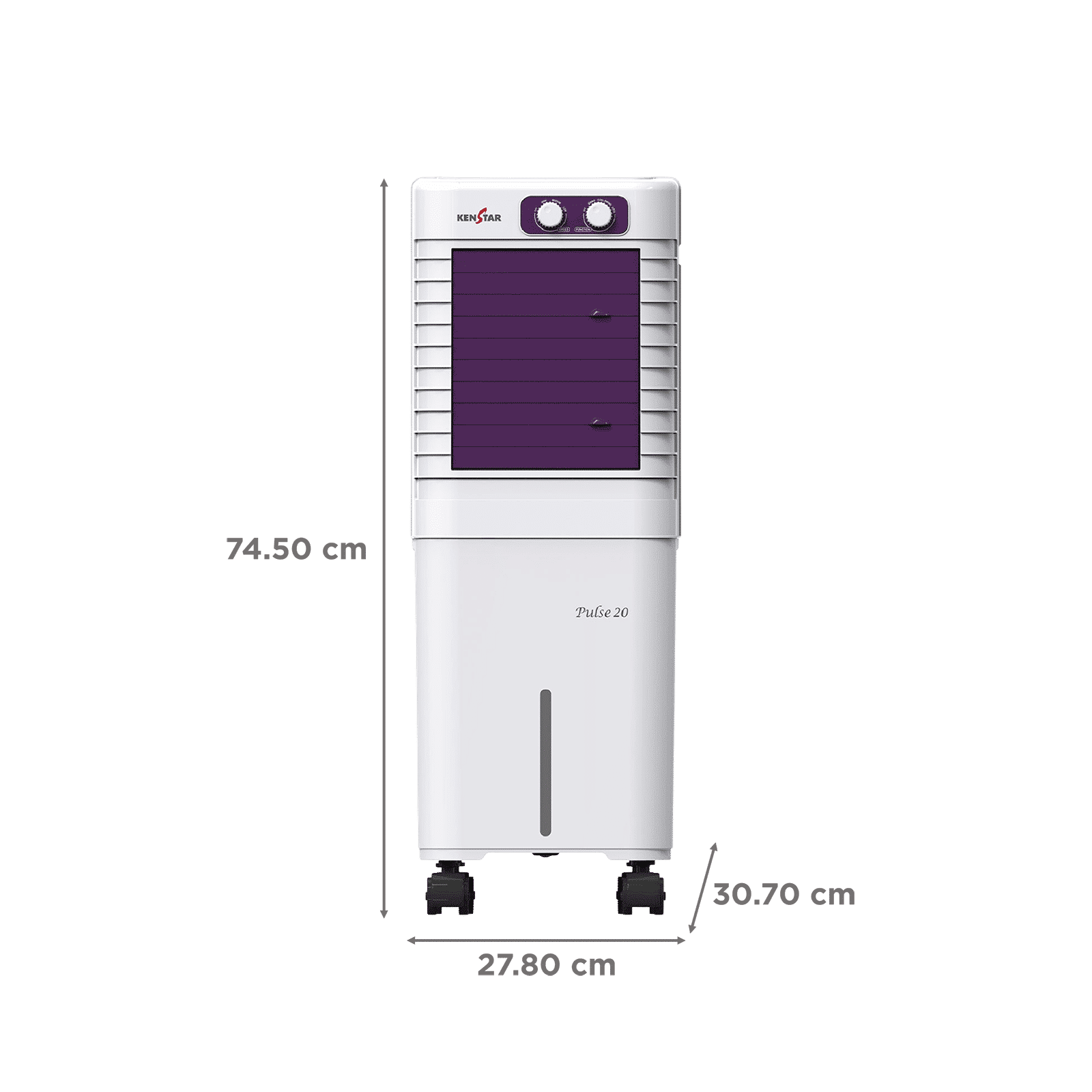 KENSTAR Pulse HC 20 Litres Personal Air Cooler with Double Ball Bearing Motor (Collapsible Louvres, White) KENSTAR Pulse HC 20 Litres Personal Air Cooler with Double Ball Bearing Motor (Collapsible Louvres, White)_2