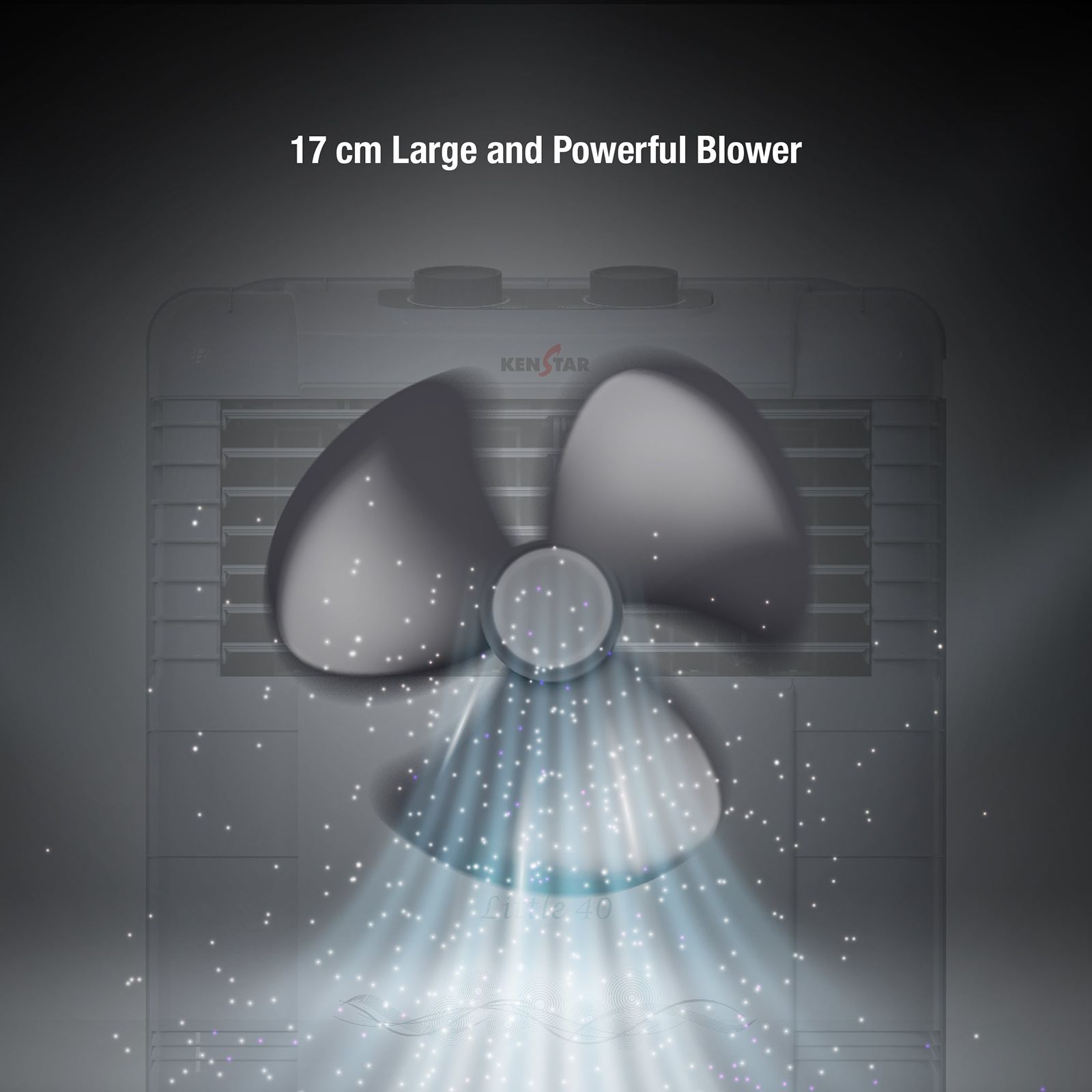 KENSTAR Little HC 40 Litres Personal Air Cooler with Quadra Flow Technology(Collapsible Louvres, Grey)_8