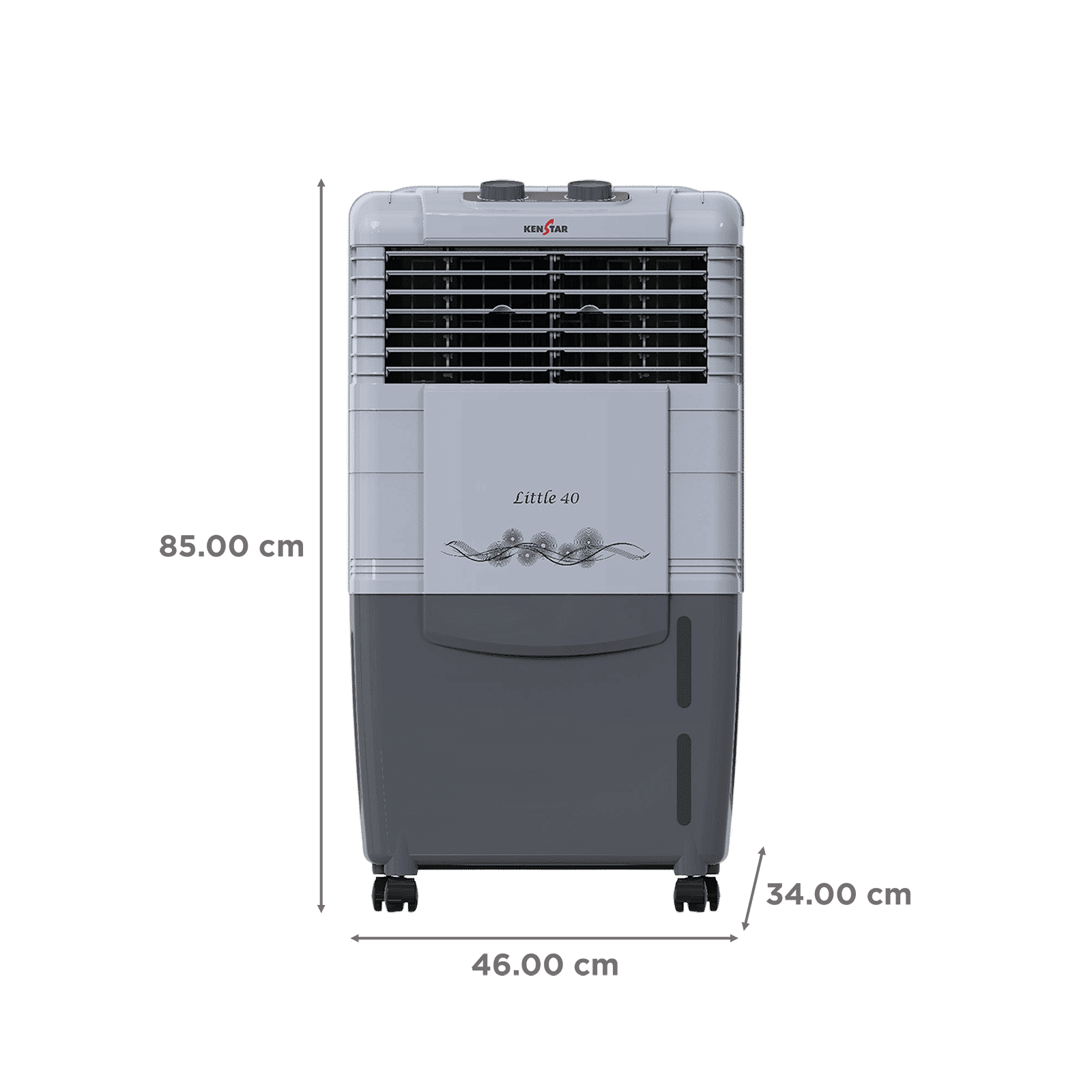 KENSTAR Little HC 40 Litres Personal Air Cooler with Quadra Flow Technology(Collapsible Louvres, Grey)_2