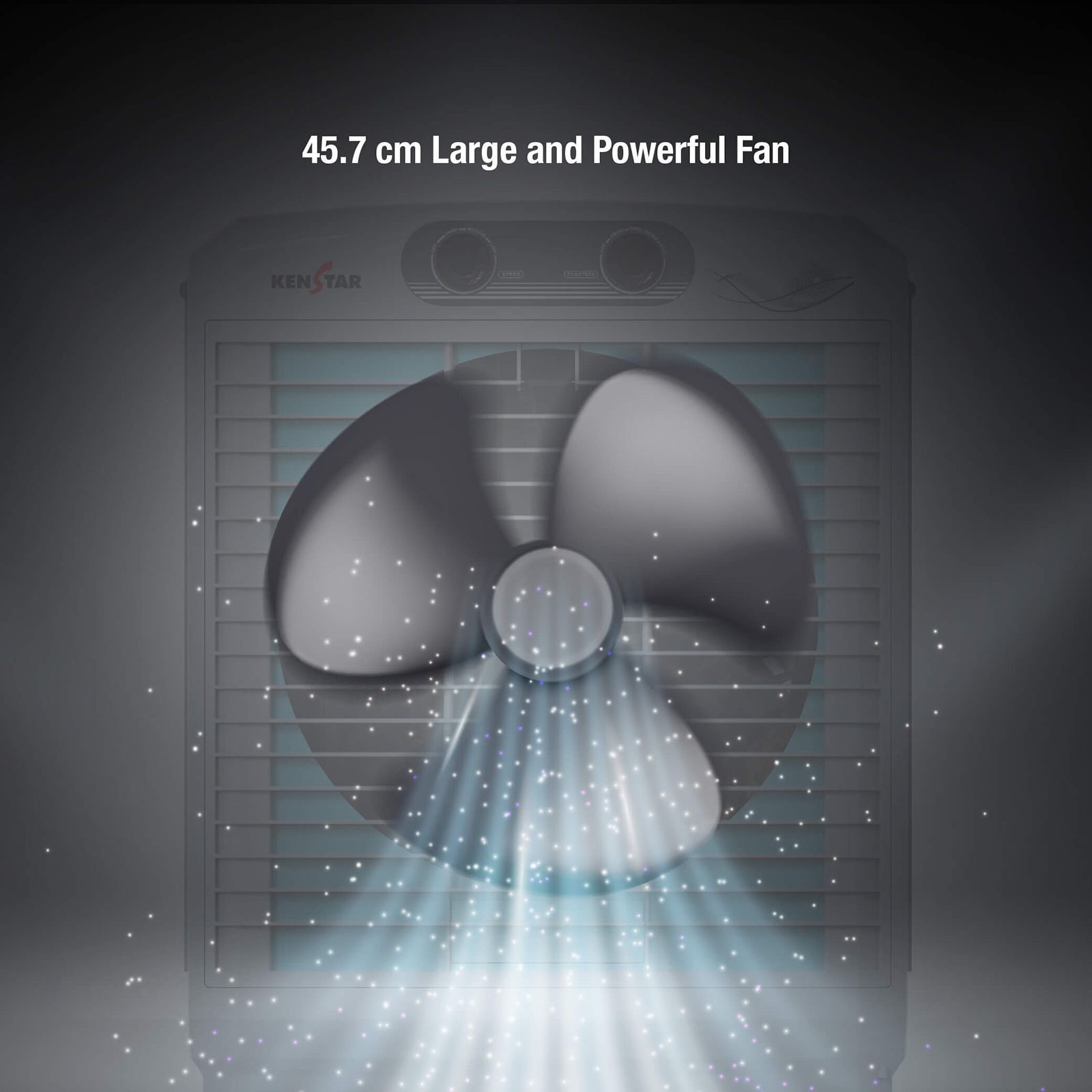 KENSTAR Wondercool HC 110 Litres Desert Air Cooler with Quadra Flow Technology (Invertible Compatible, Grey & Blue) KENSTAR Wondercool HC 110 Litres Desert Air Cooler with Quadra Flow Technology (Invertible Compatible, Grey & Blue)_9