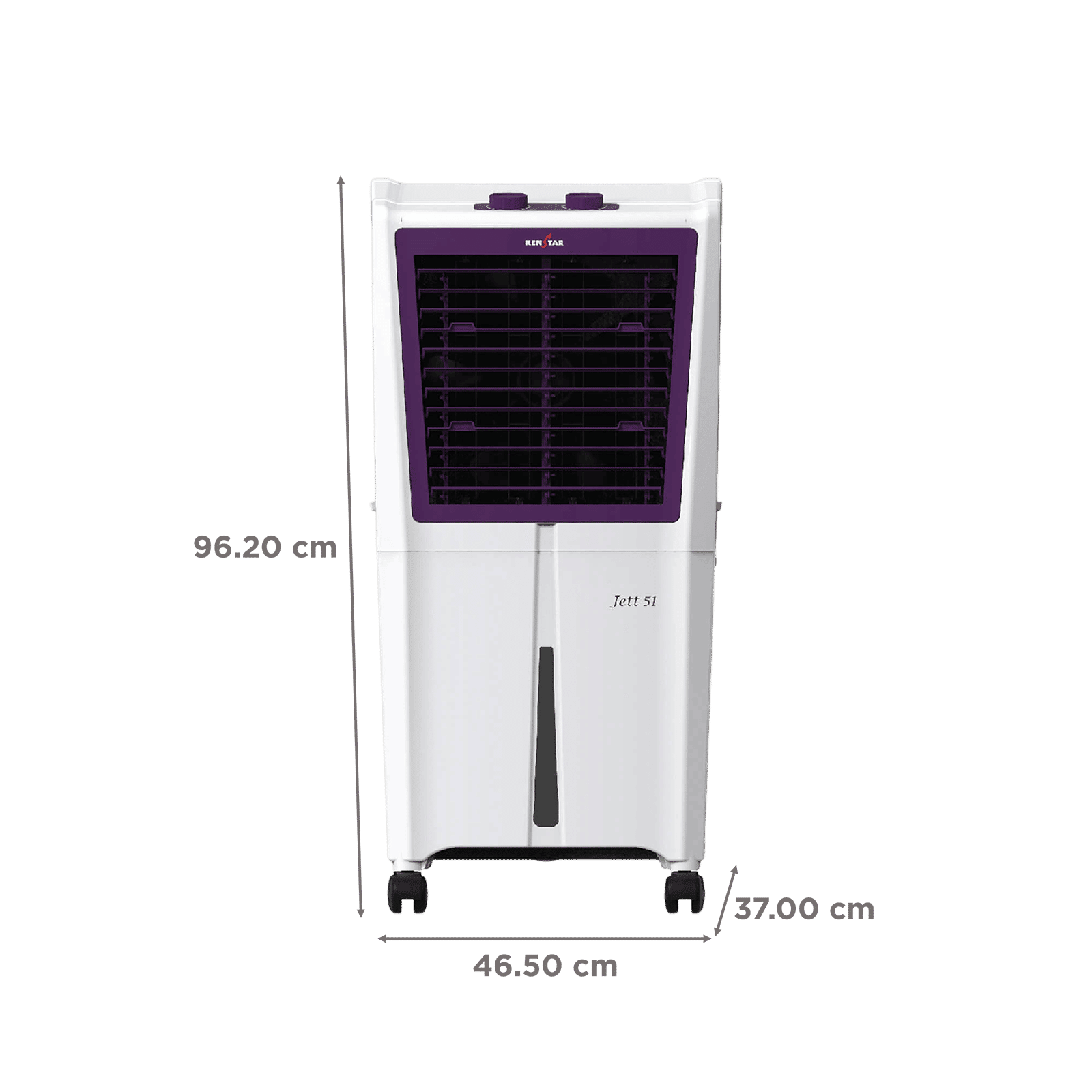 KENSTAR JETT HC 51 Litres Personal Air Cooler with Quadra Flow Technology (Collapsible Louvres, White & Purple)_2
