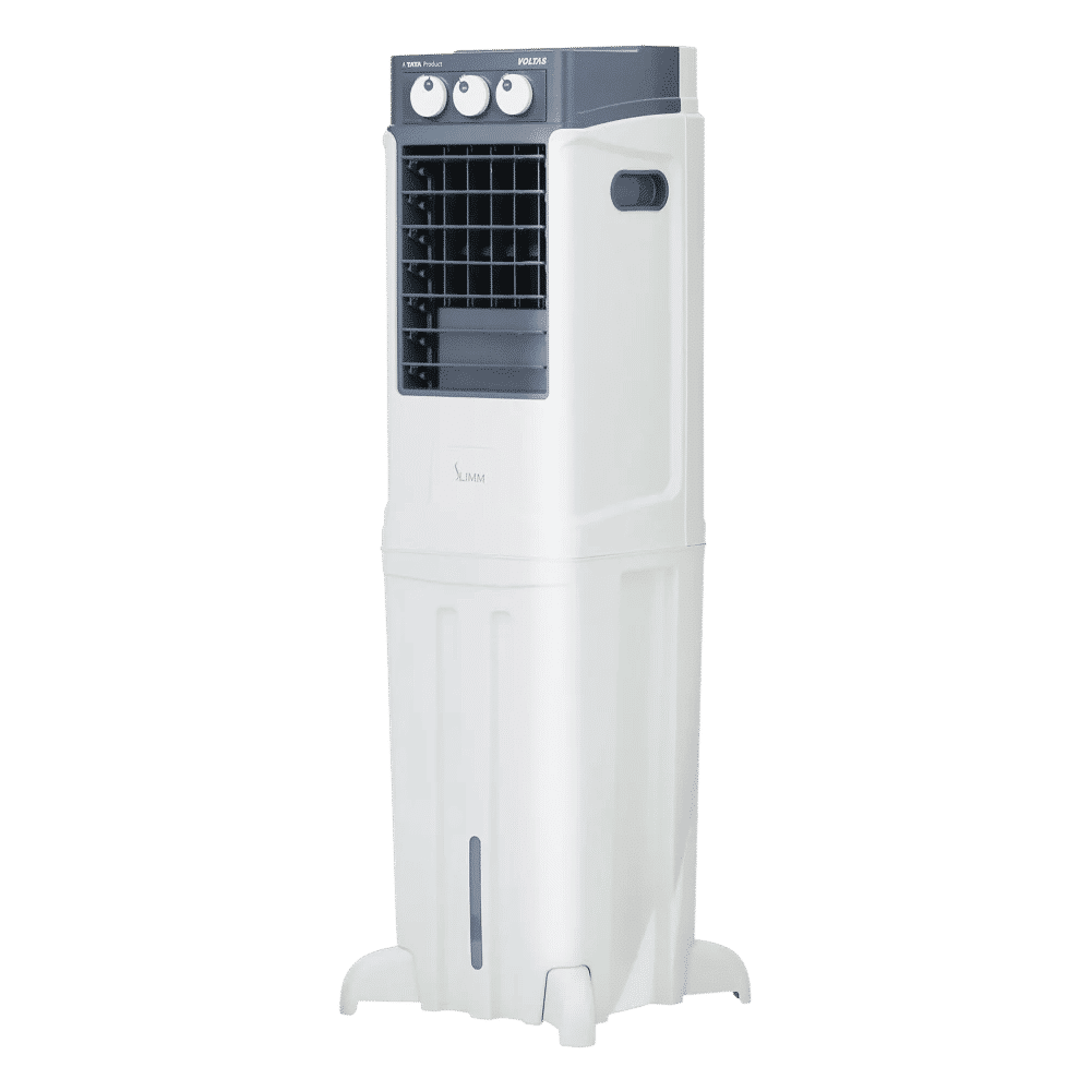 VOLTAS Slimm 35 Litres Tower Air Cooler with Ice Chamber (Auto Swing, White & Grey)_5