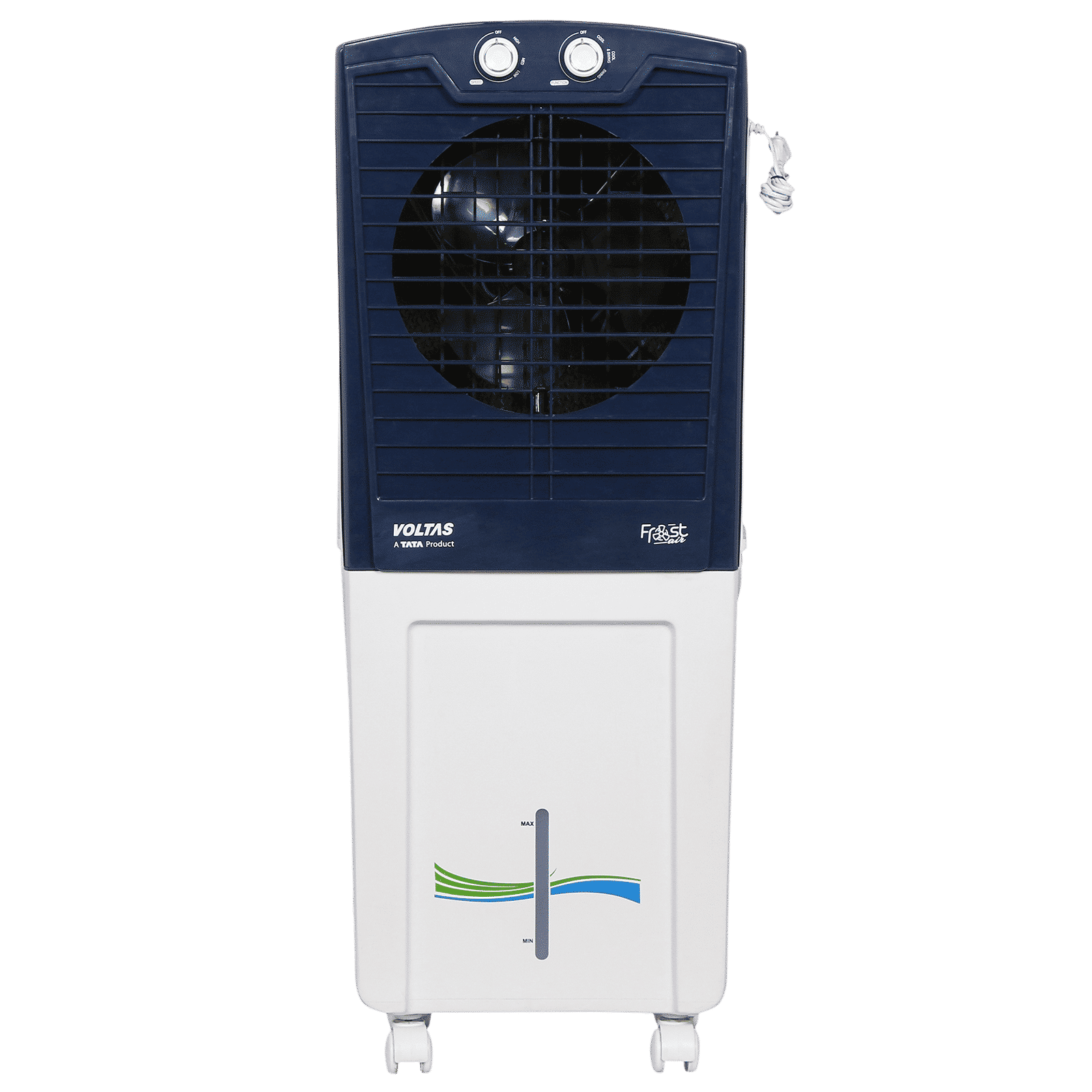 VOLTAS Frost Air 60 Litres Personal Air Cooler with Thermal Overload Protection (3 Speed Control, Oxford Blue)_1