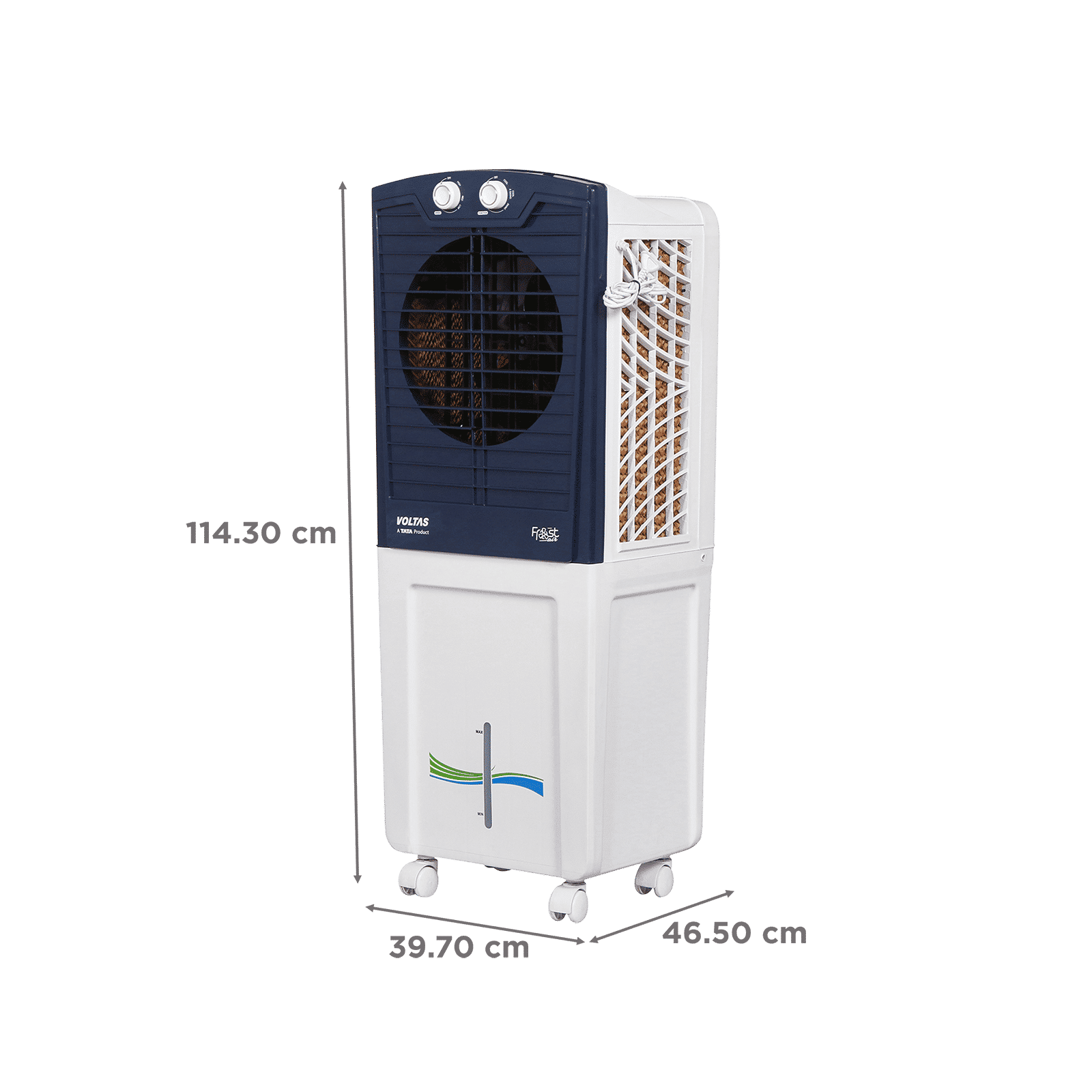 VOLTAS Frost Air 60 Litres Personal Air Cooler with Thermal Overload Protection (3 Speed Control, Oxford Blue)_2
