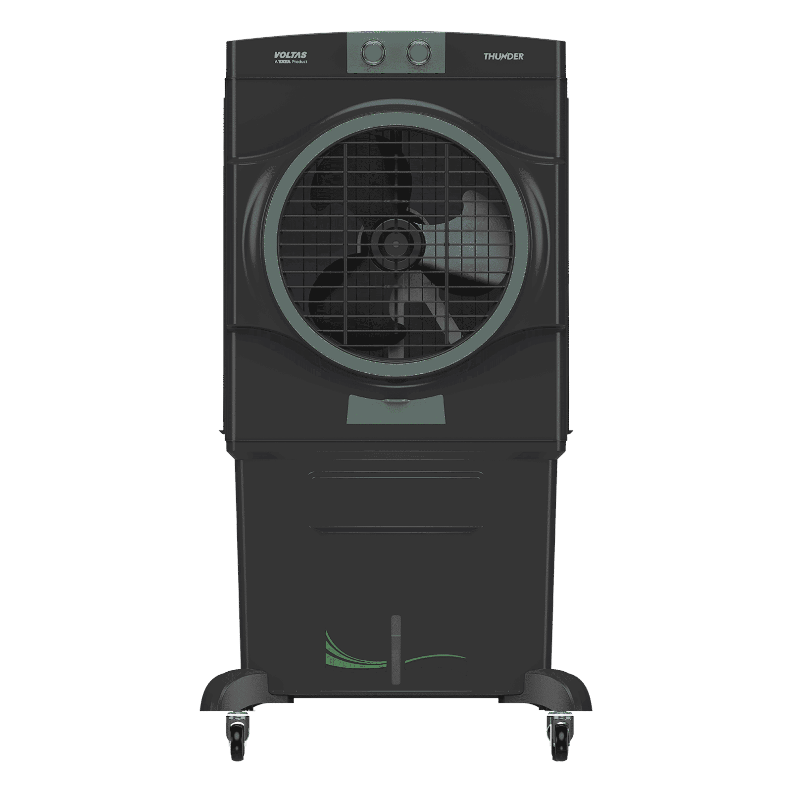 VOLTAS Thunder 110 Litres Desert Air Cooler with Thermal Overload Protection (3 Speed Control, Dark Grey)_1